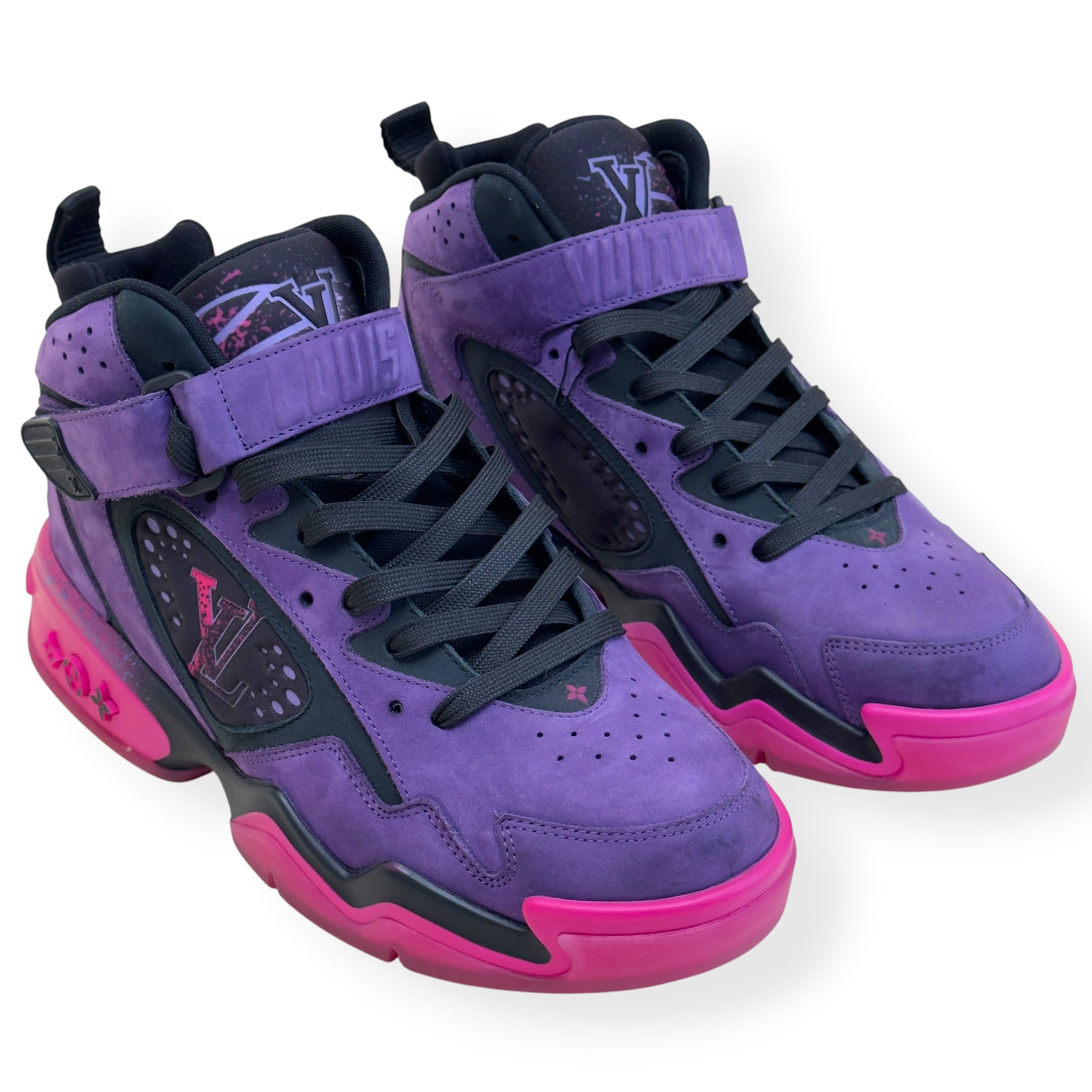 LOUIS VUITTON LV TRAINER 2 SNEAKER PURPLE / PINK UK6