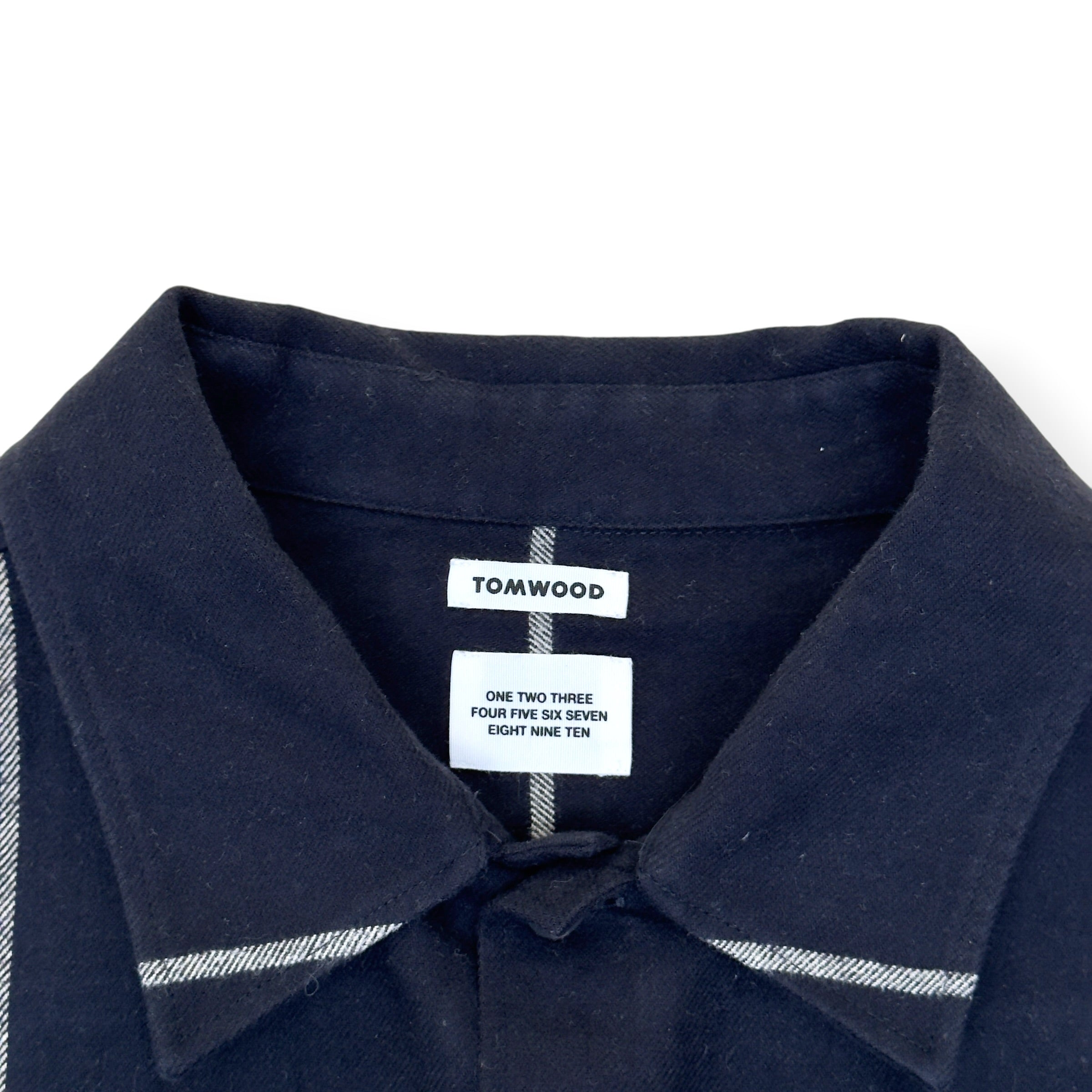 TOM WOOD STUDIO CHECK SHIRT BLACK L