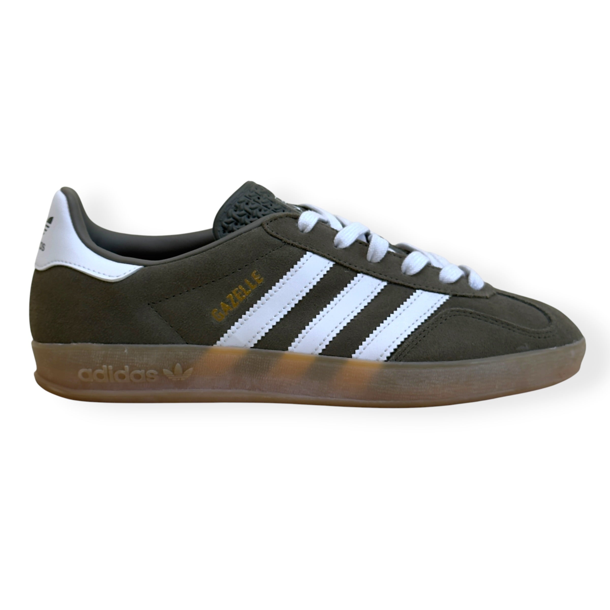 ADIDAS GAZELLE INDOOR SNEAKER OLIVE GUM UK7