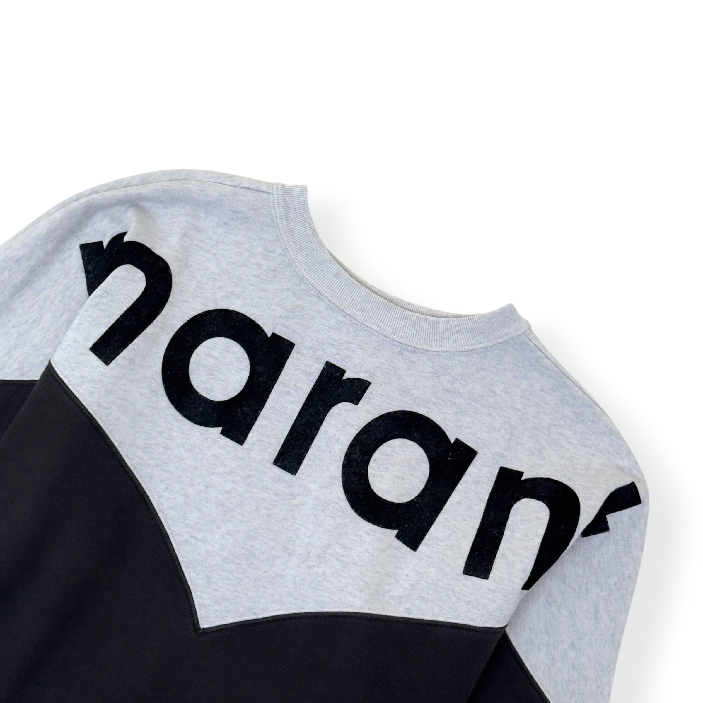 ISABEL MARANT ETOILE HOUSTON SWEATSHIRT GREY / BLACK 36 / S