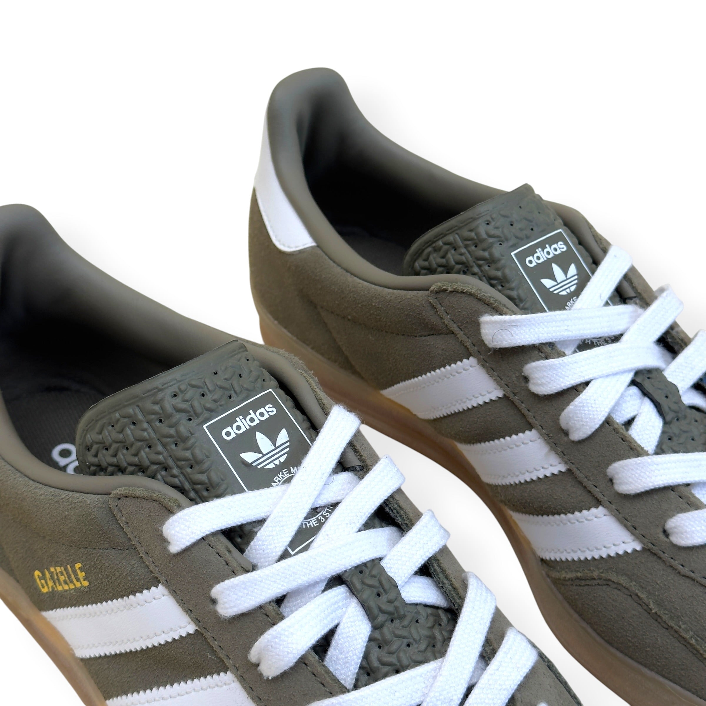 ADIDAS GAZELLE INDOOR SNEAKER OLIVE GUM UK7