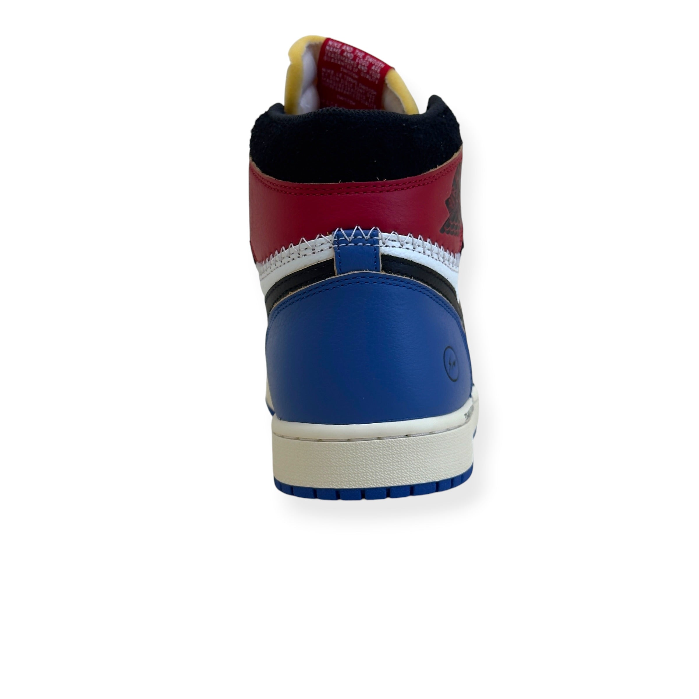 NIKE AIR JORDAN 1 X FRAGMENT X UNION LA HIGH TOP SNEAKER BLACK AND VARSITY RED UK8.5