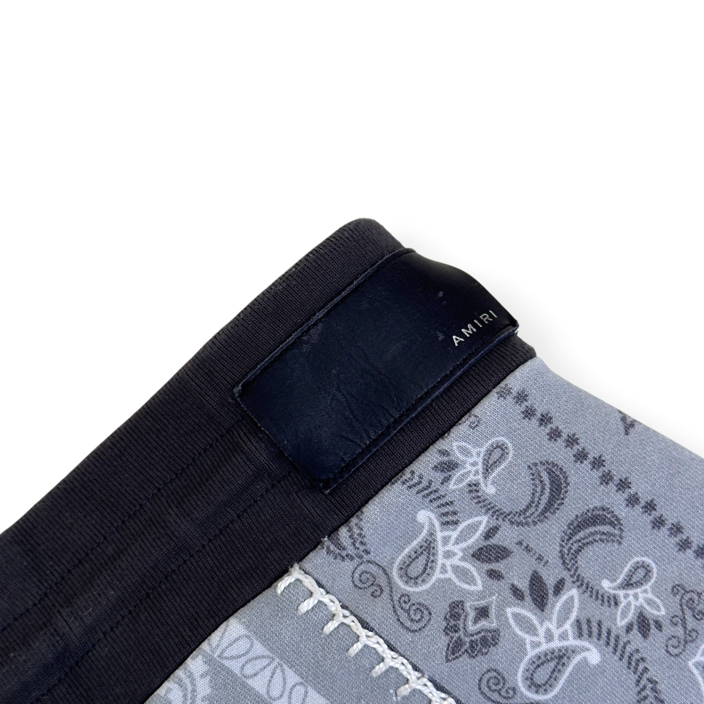 AMIRI BANDANA PATCHWORK SWEATPANTS GREY L