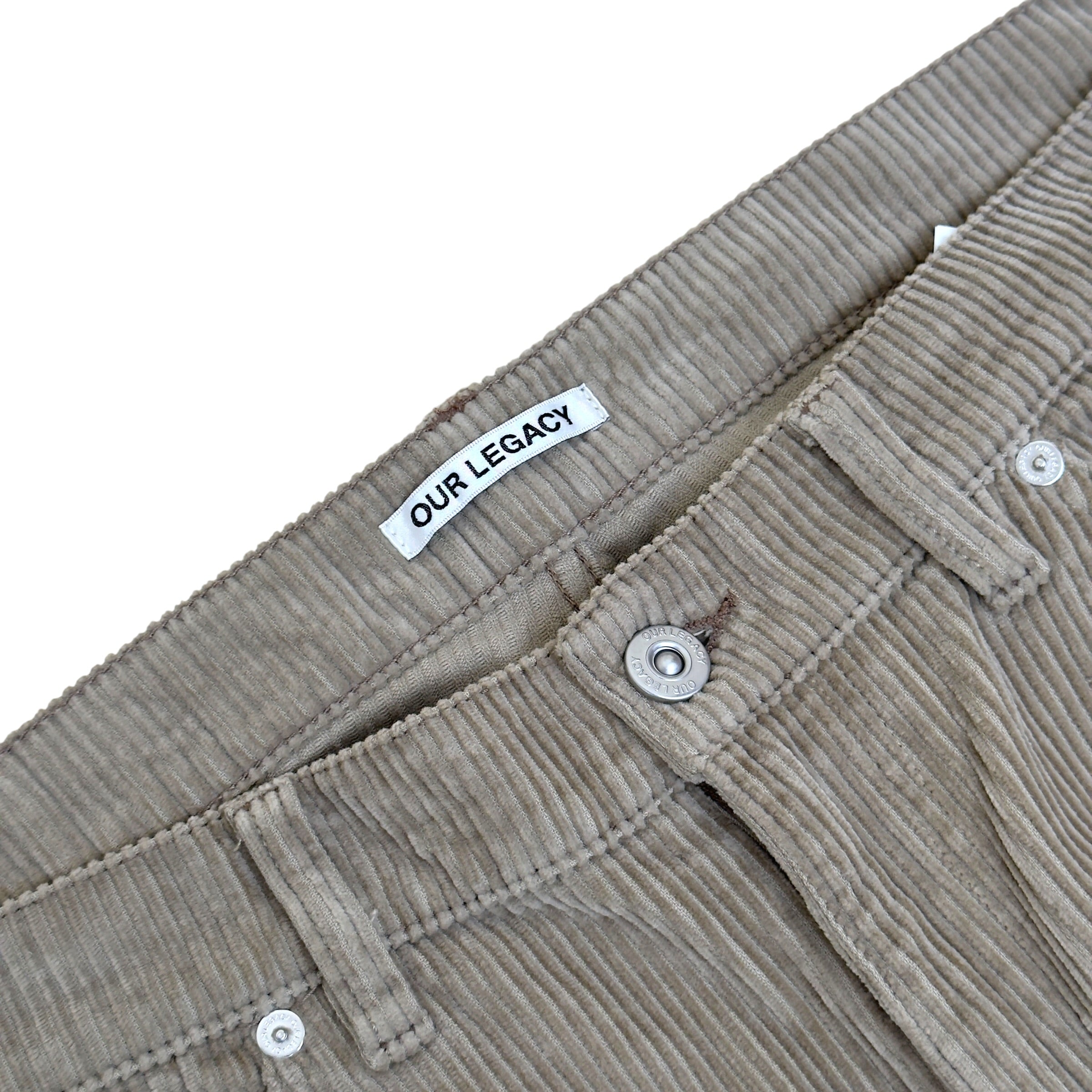 OUR LEGACY SABOT CUT CORDUROY TROUSERS TAUPE 34 / L