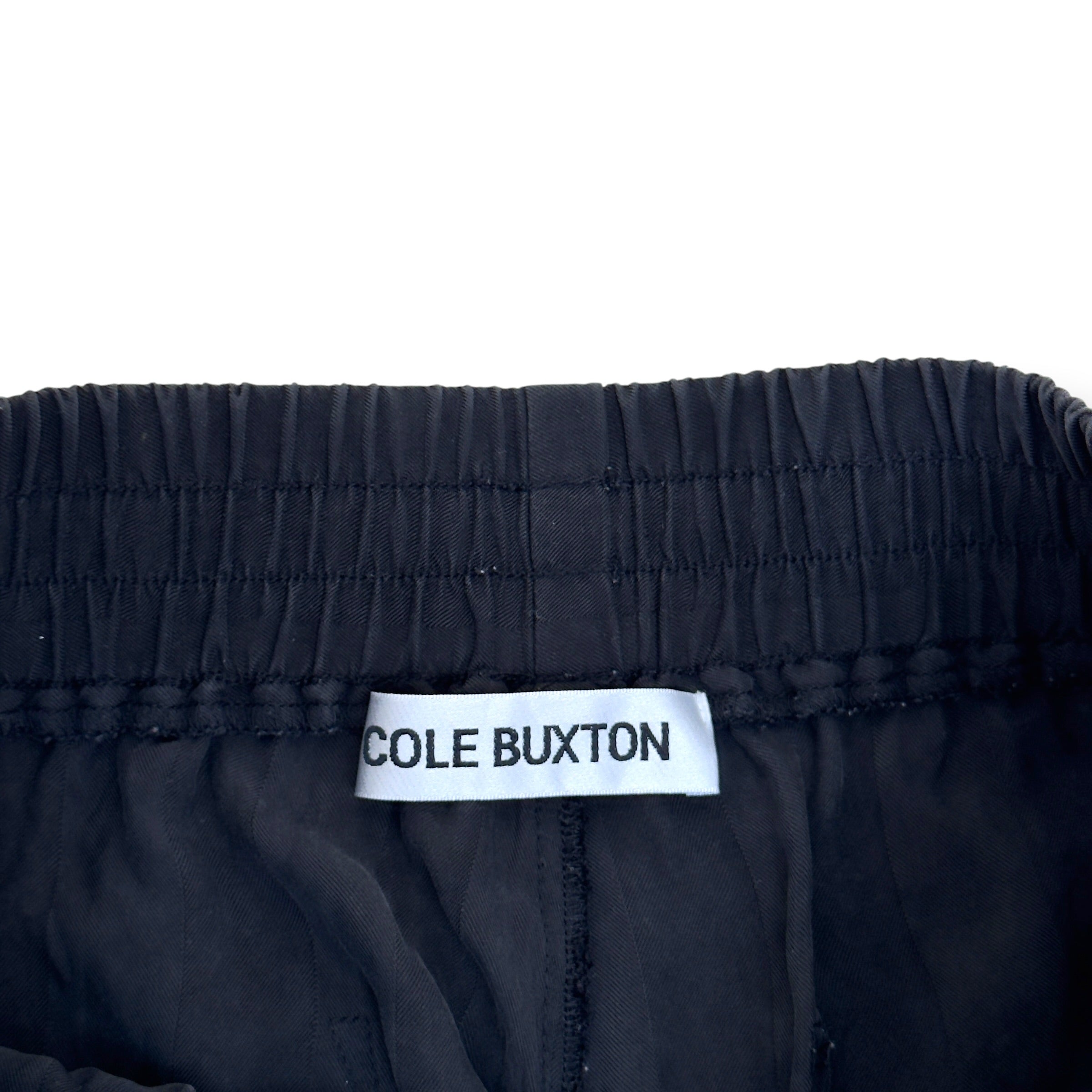COLE BUXTON CUPRO WIDE LEG TROUSERS BLACK XL