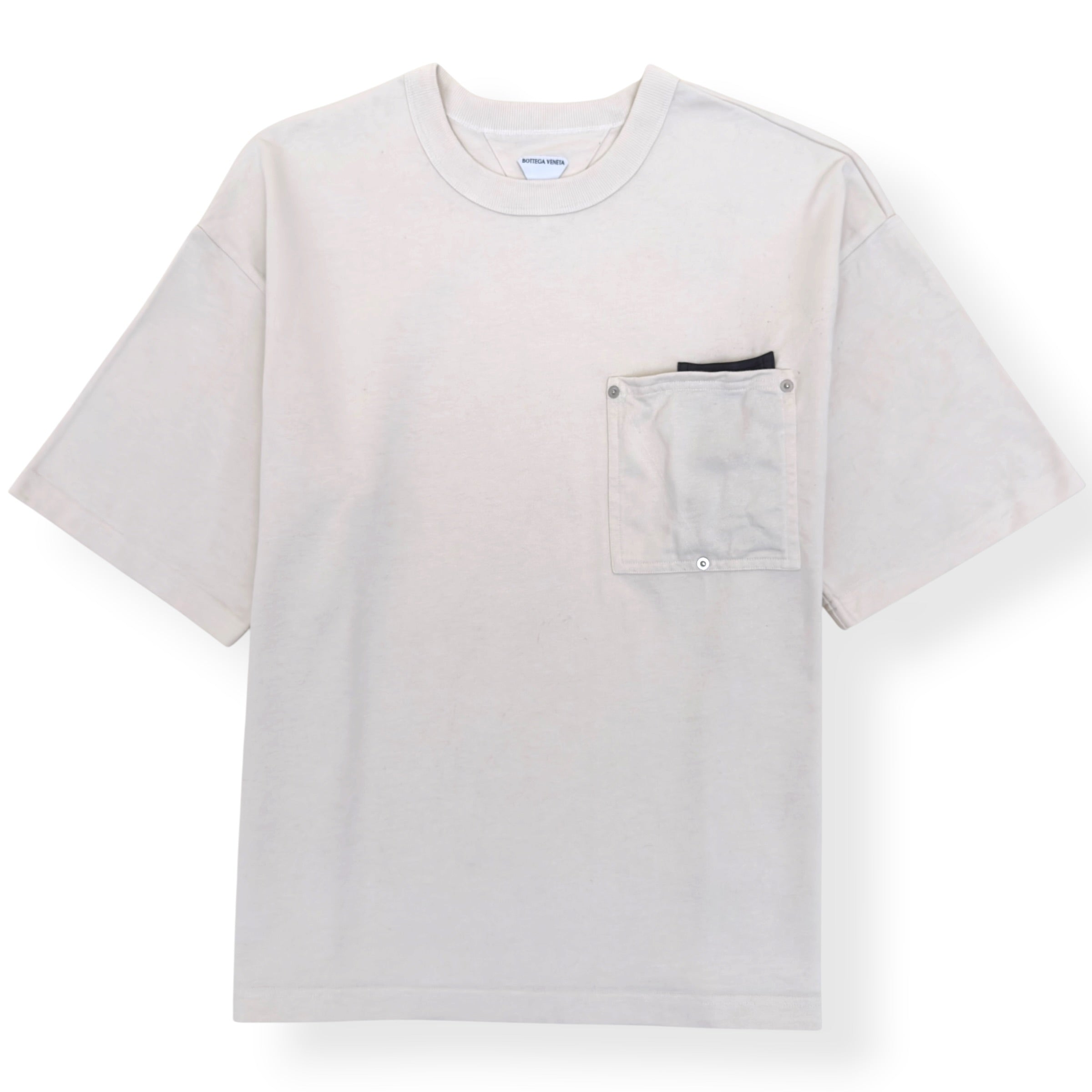 BOTTEGA VENETA JAPANESE JERSEY POCKET T-SHIRT CHALK L