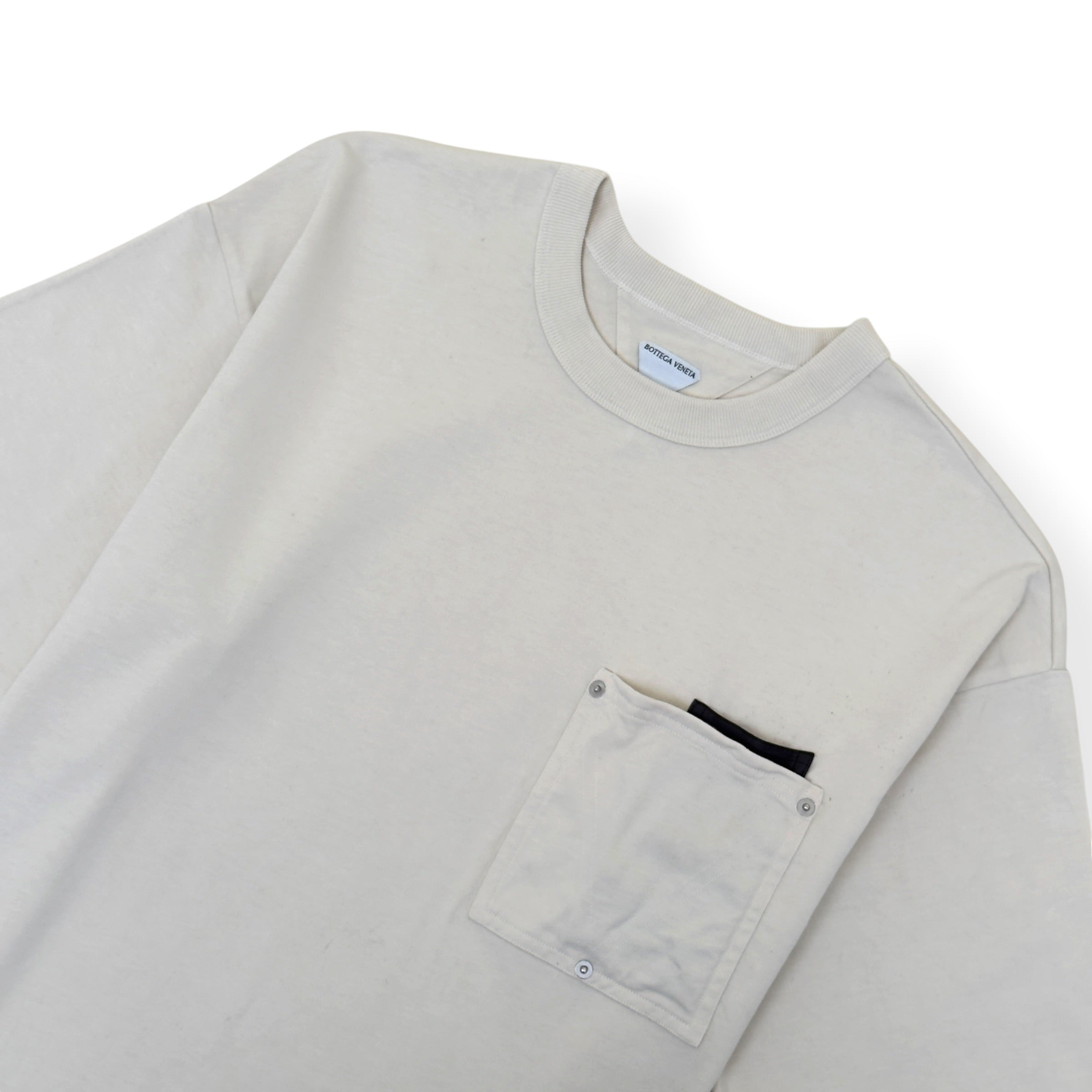 BOTTEGA VENETA JAPANESE JERSEY POCKET T-SHIRT CHALK L