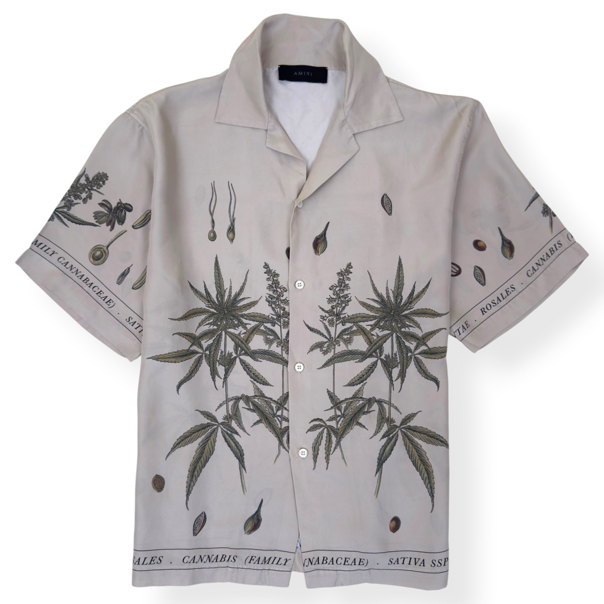 AMIRI BOTANICAL SILK SHIRT NATURAL L