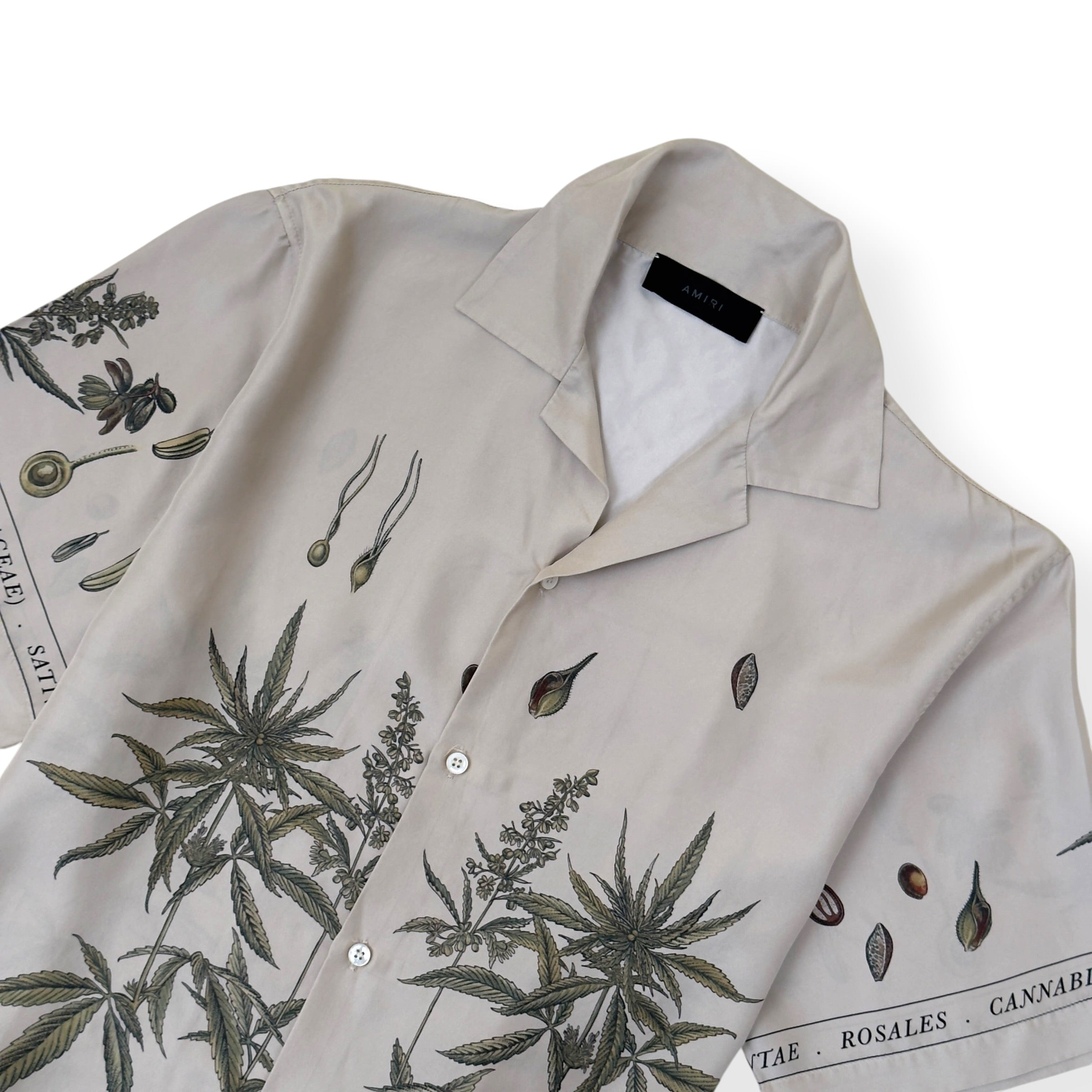 AMIRI BOTANICAL SILK SHIRT NATURAL L