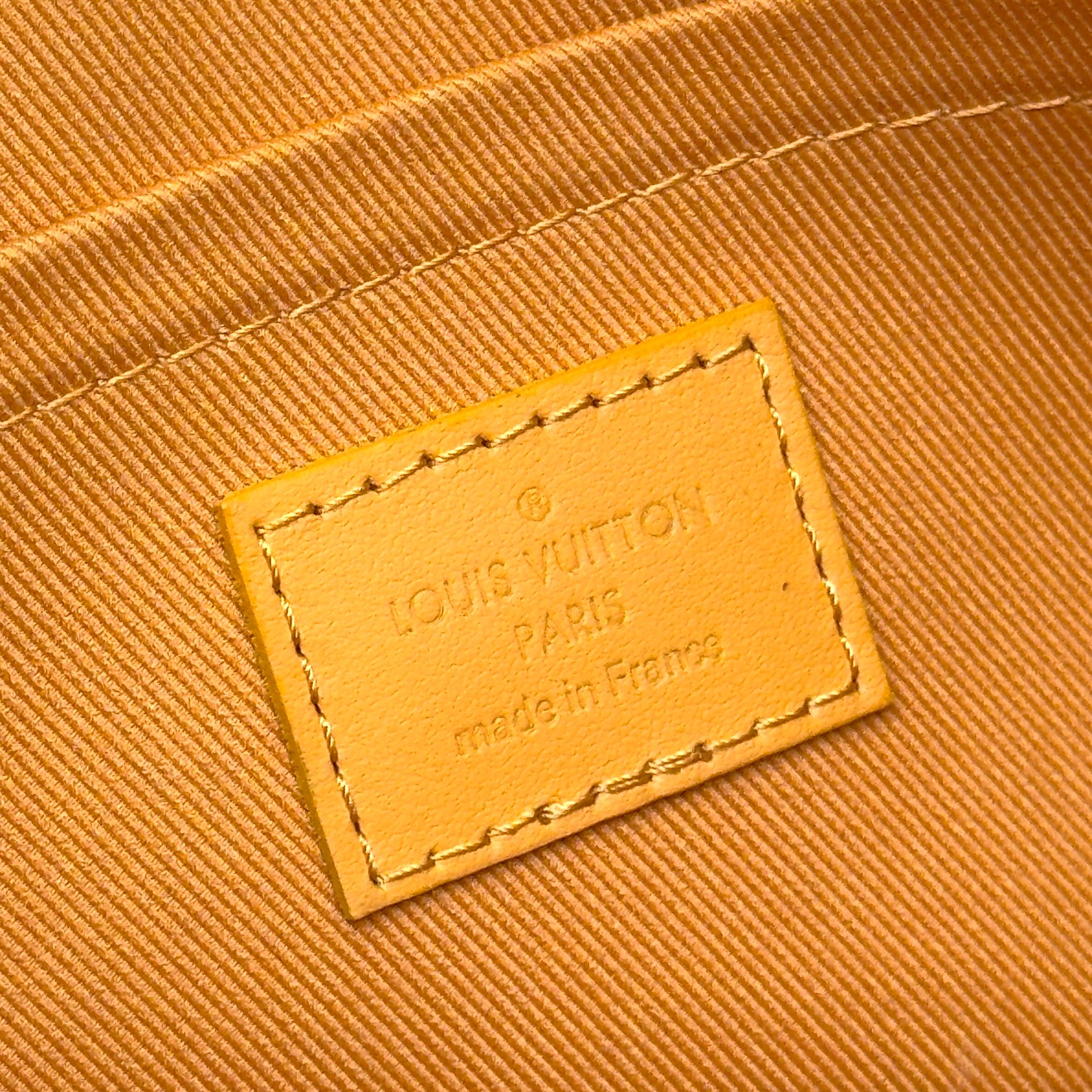 LOUIS VUITTON CITY KEEPALL AEROGRAM CROSSBODY BAG MUSTARD