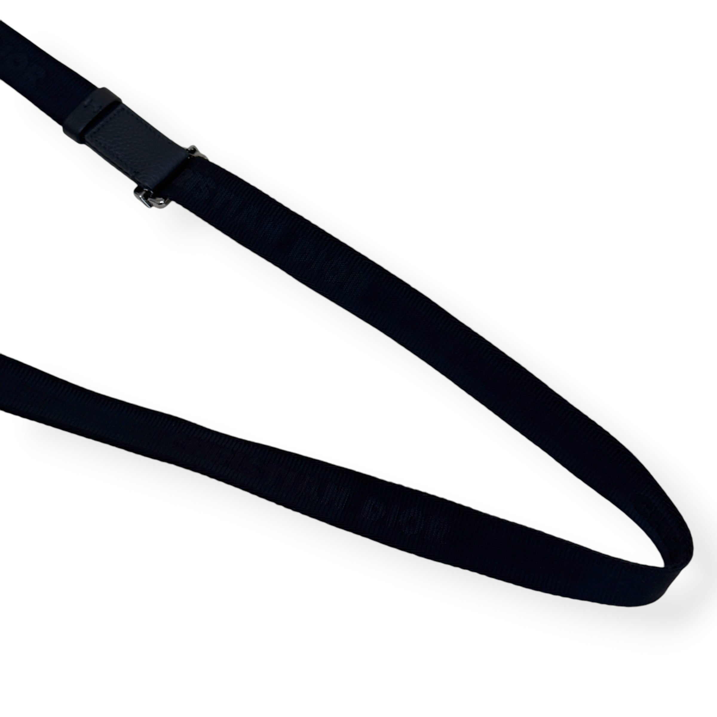 DIOR OBLIQUE JACQUARD ZIPPED POUCH WITH STRAP BLACK S