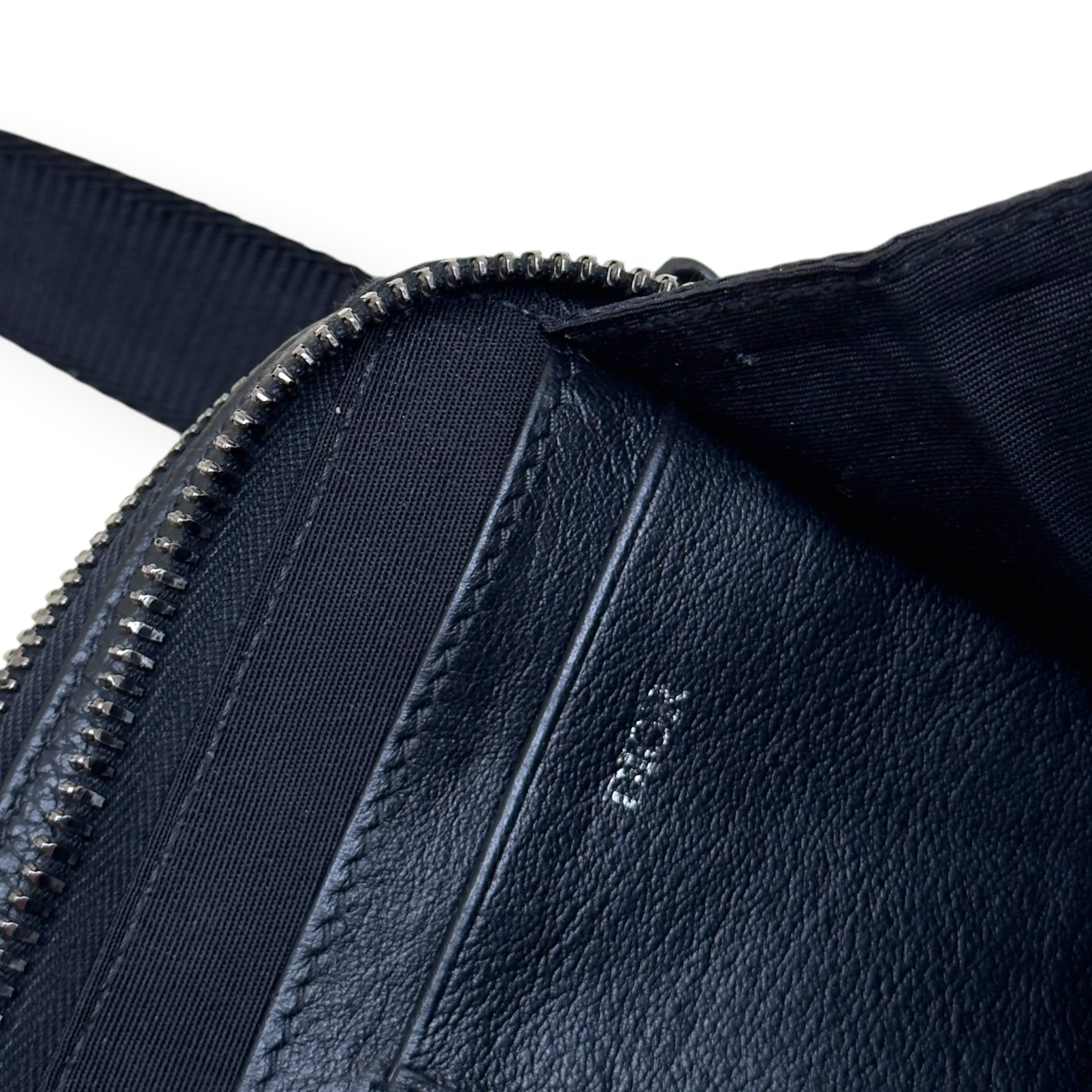 DIOR OBLIQUE JACQUARD ZIPPED POUCH WITH STRAP BLACK S