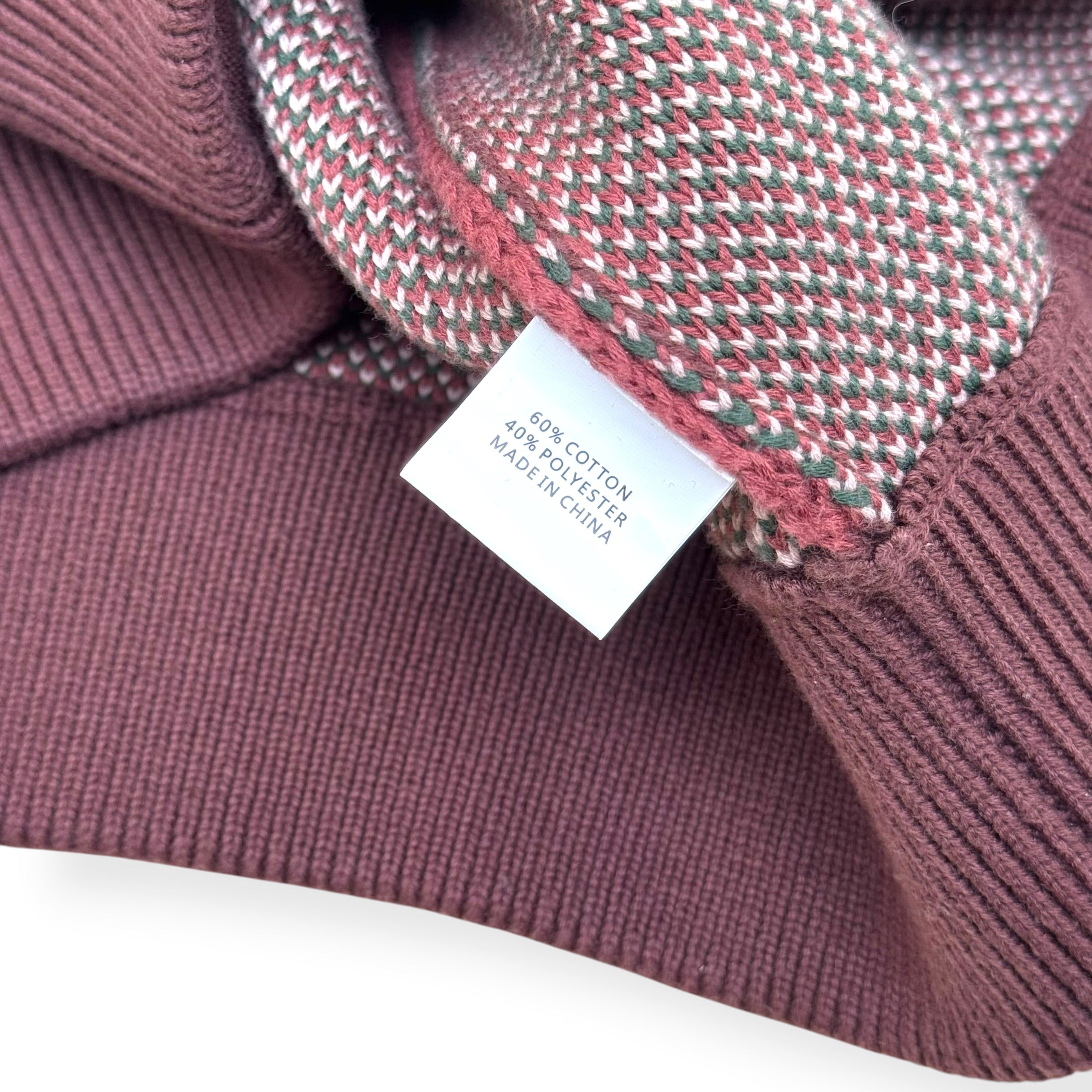 WISDOM OF AGE CITY CARDIGAN GREEN / BURGUNDY S