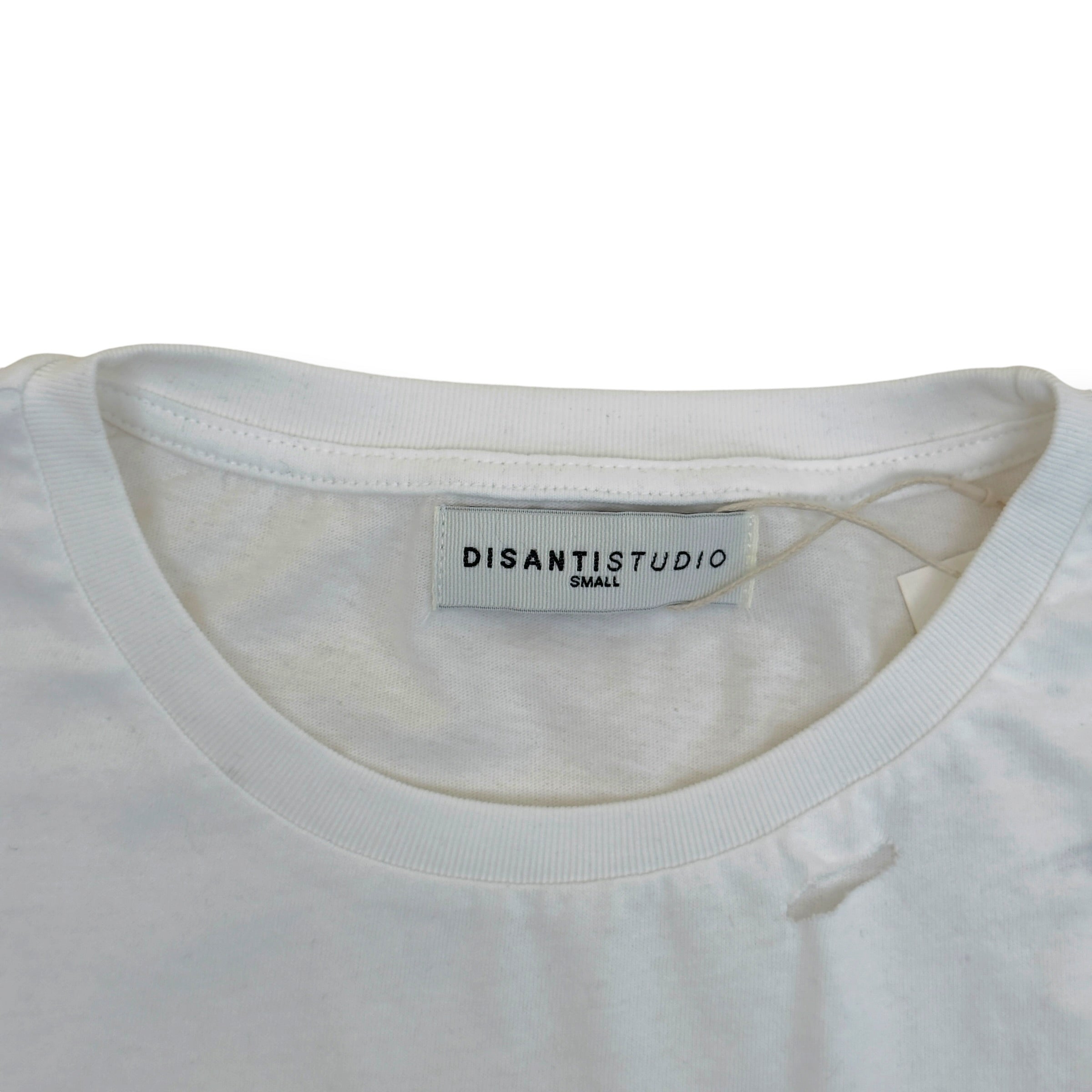 DI SANTI STUDIO SAINT LONG SLEEVE CROPPED T-SHIRT WHITE S
