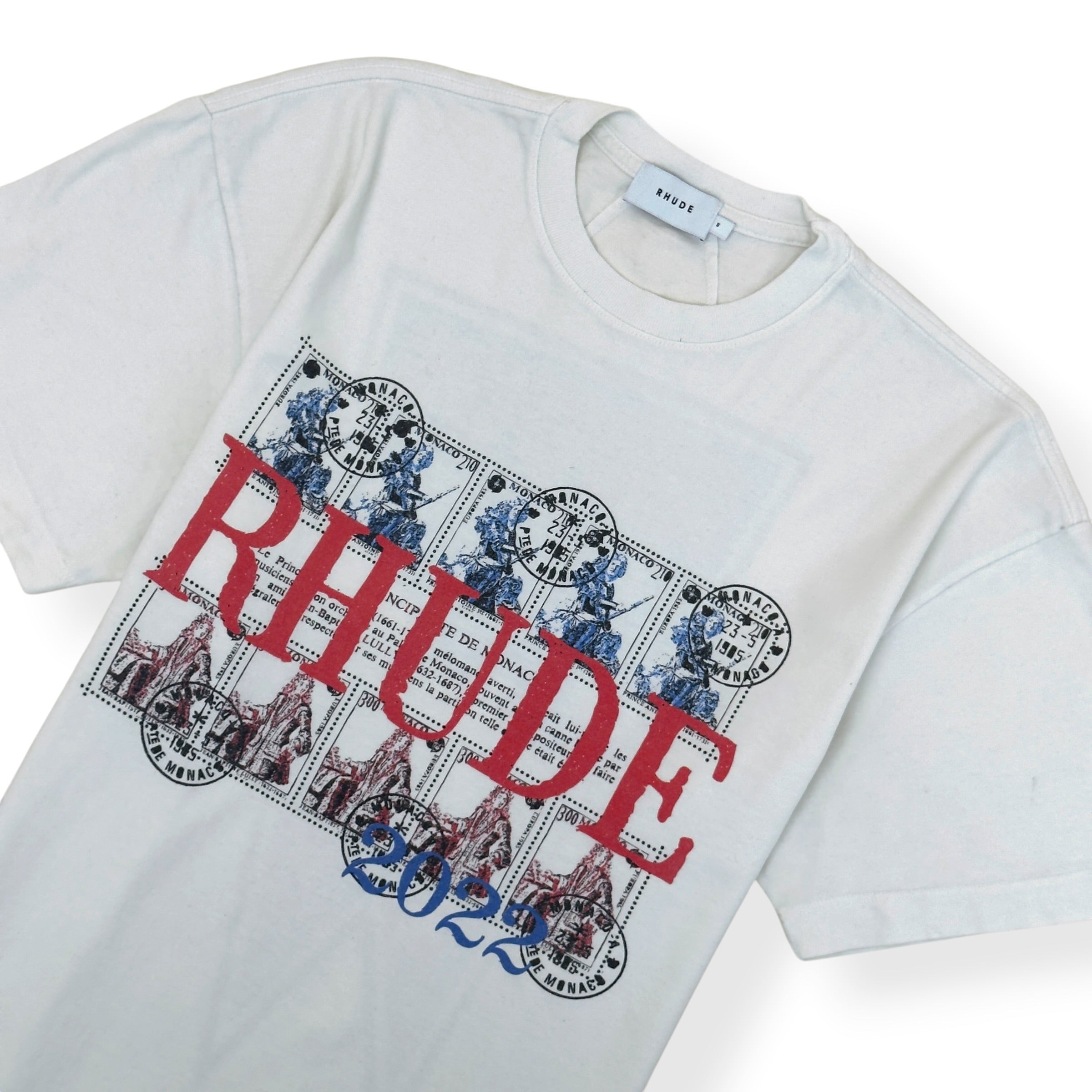 RHUDE MONACO T-SHIRT WHITE S