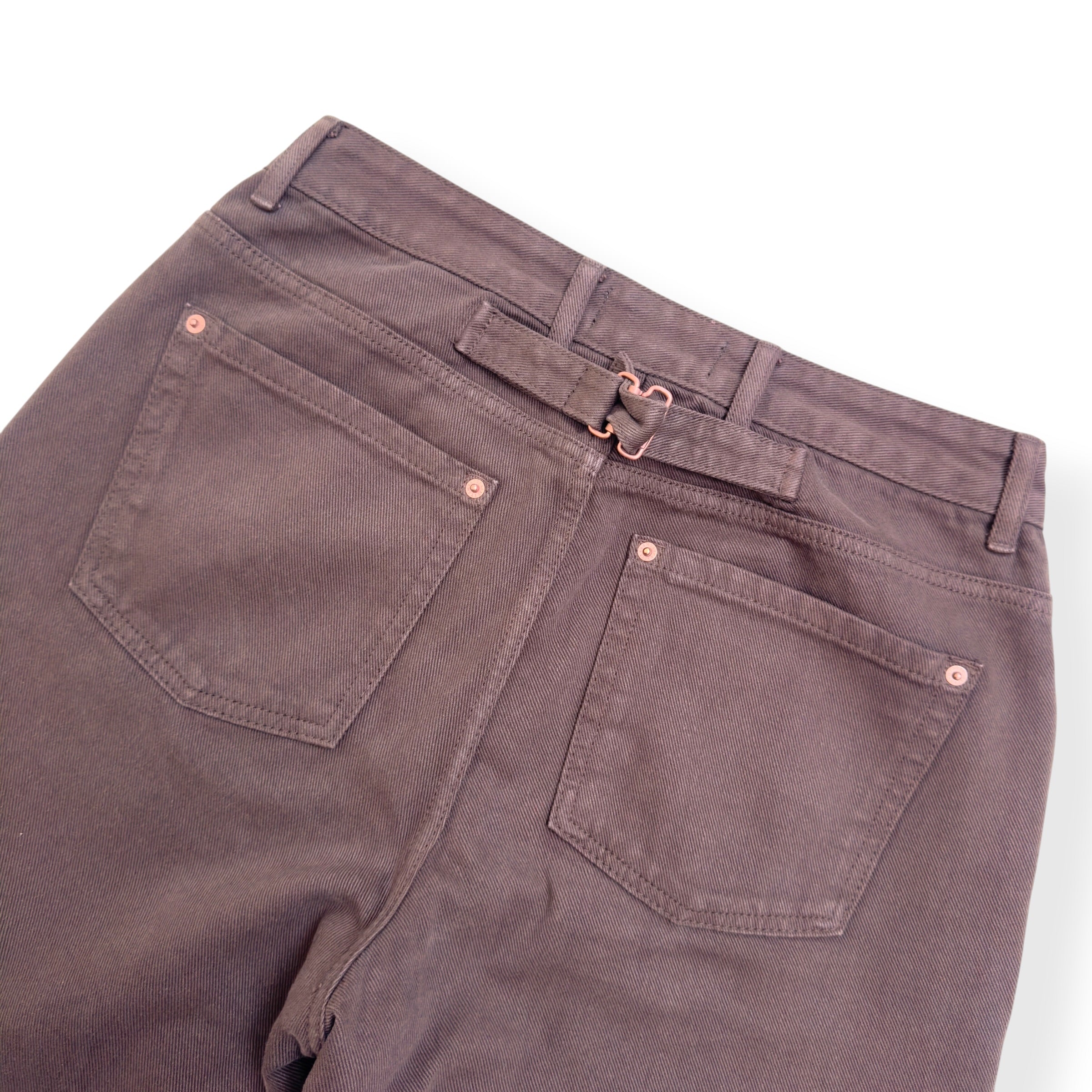 LE17SEPTEMBRE ONE TUCK WIDE DENIM JEANS BROWN 46 / XS