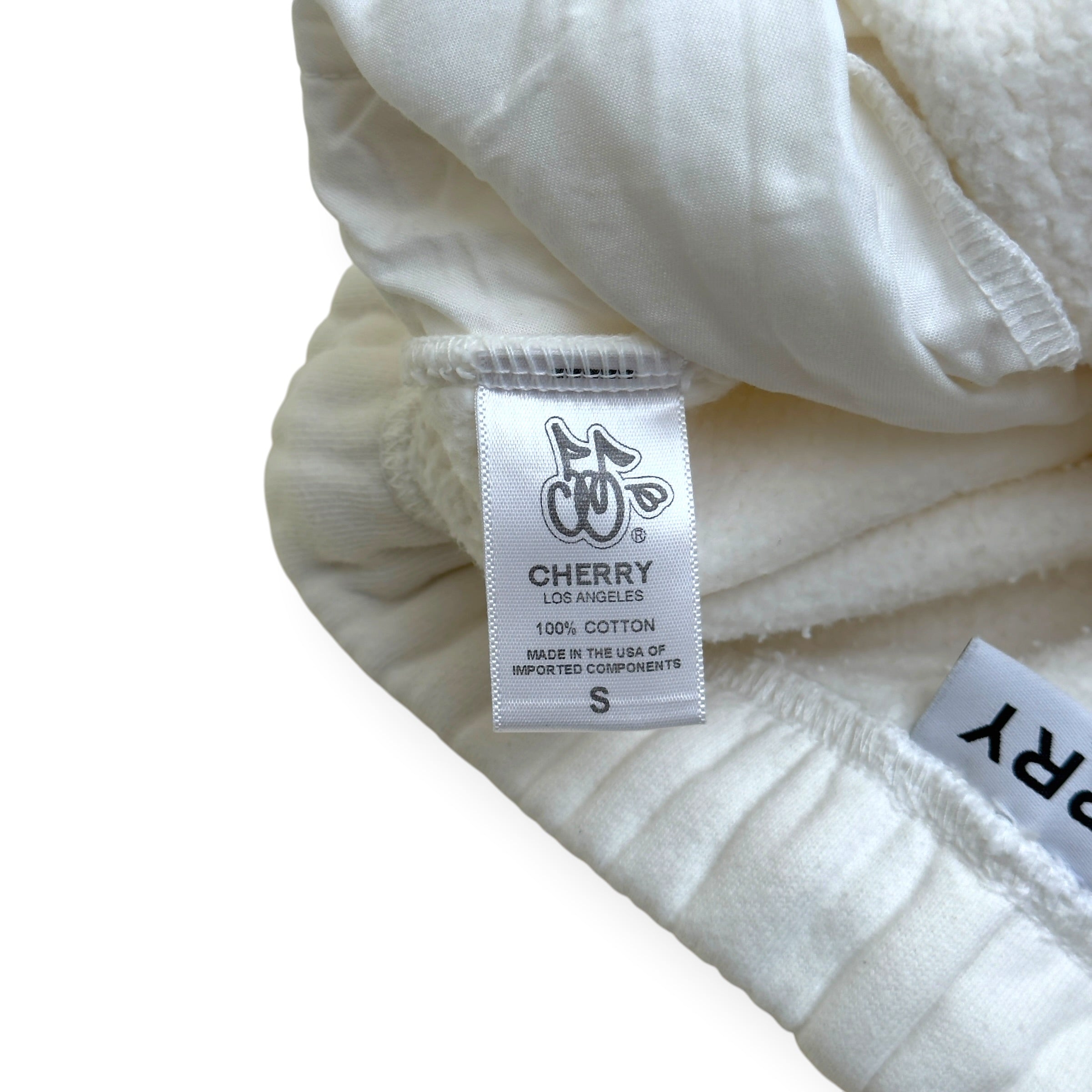 CHERRY LA SWEATPANTS WHITE S
