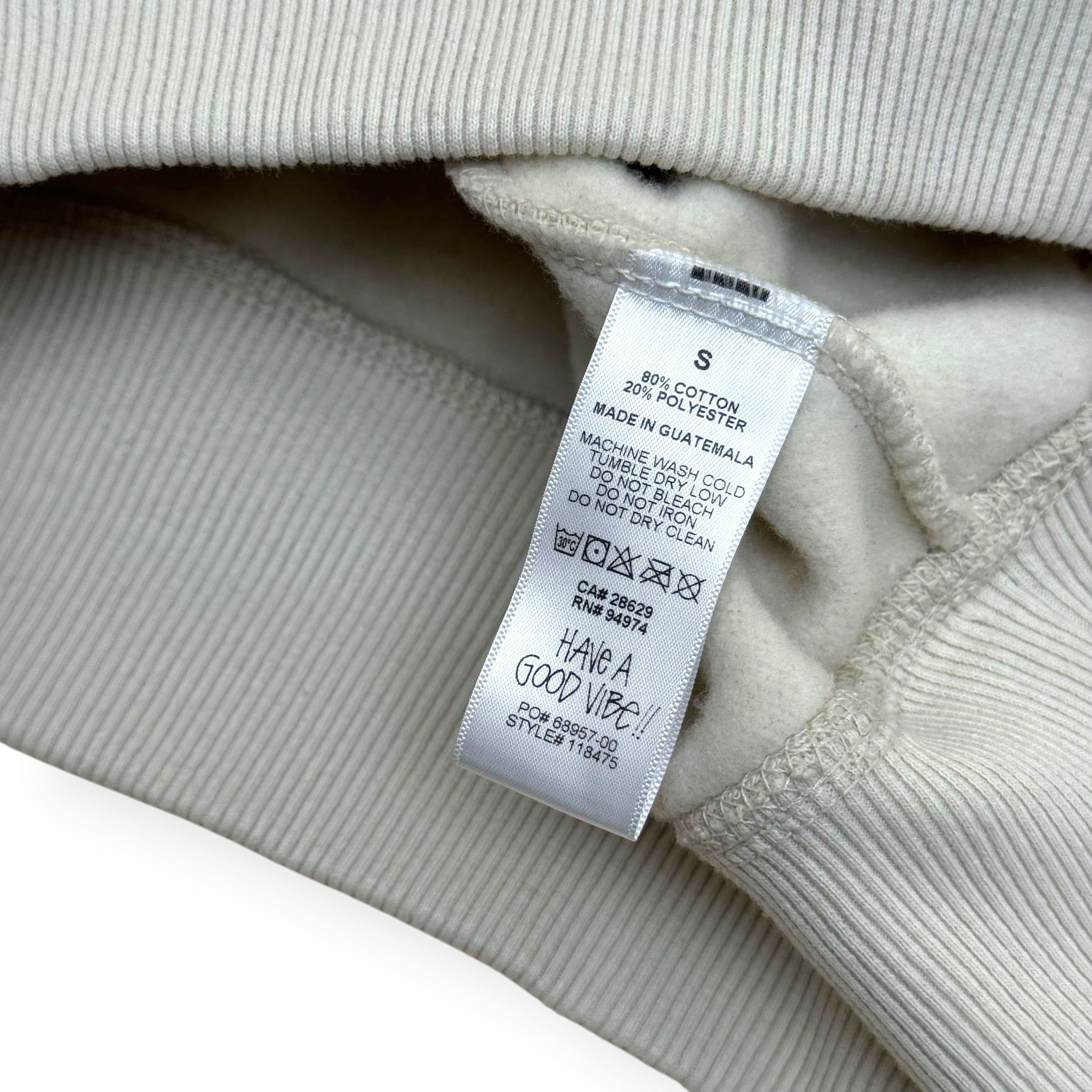 STÜSSY STOCK LOGO HOODIE ECRU S