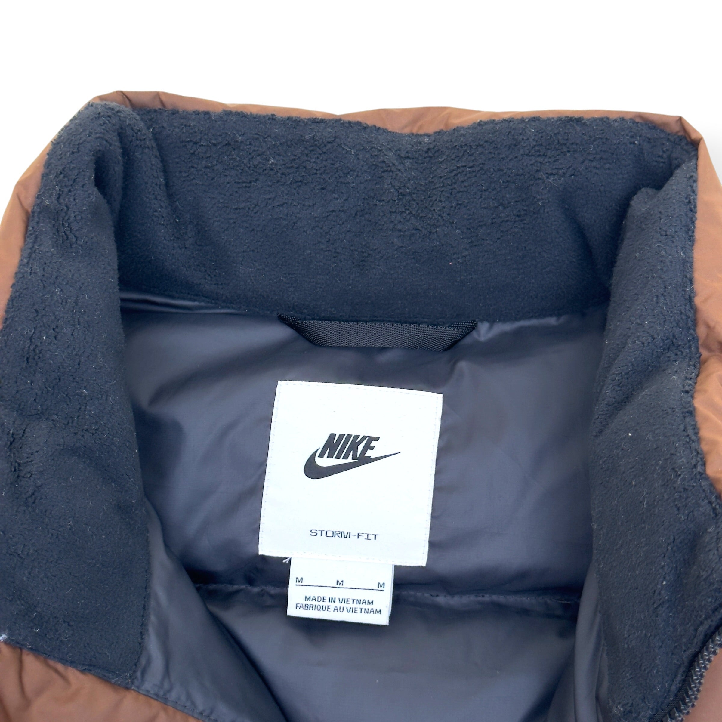 NIKE STORM-FIT WINDRUNNER PUFFER GILET BROWN M