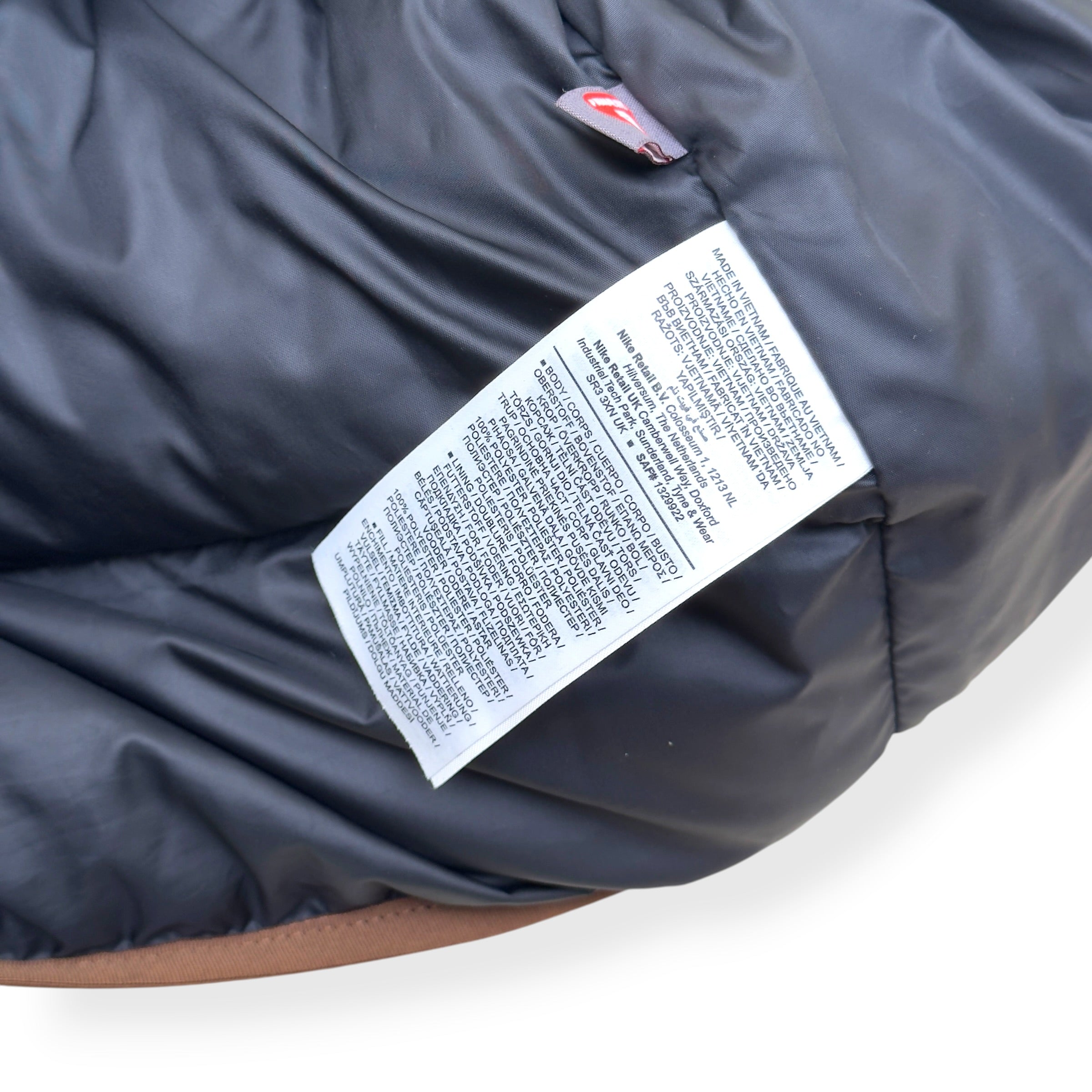 NIKE STORM-FIT WINDRUNNER PUFFER GILET BROWN M