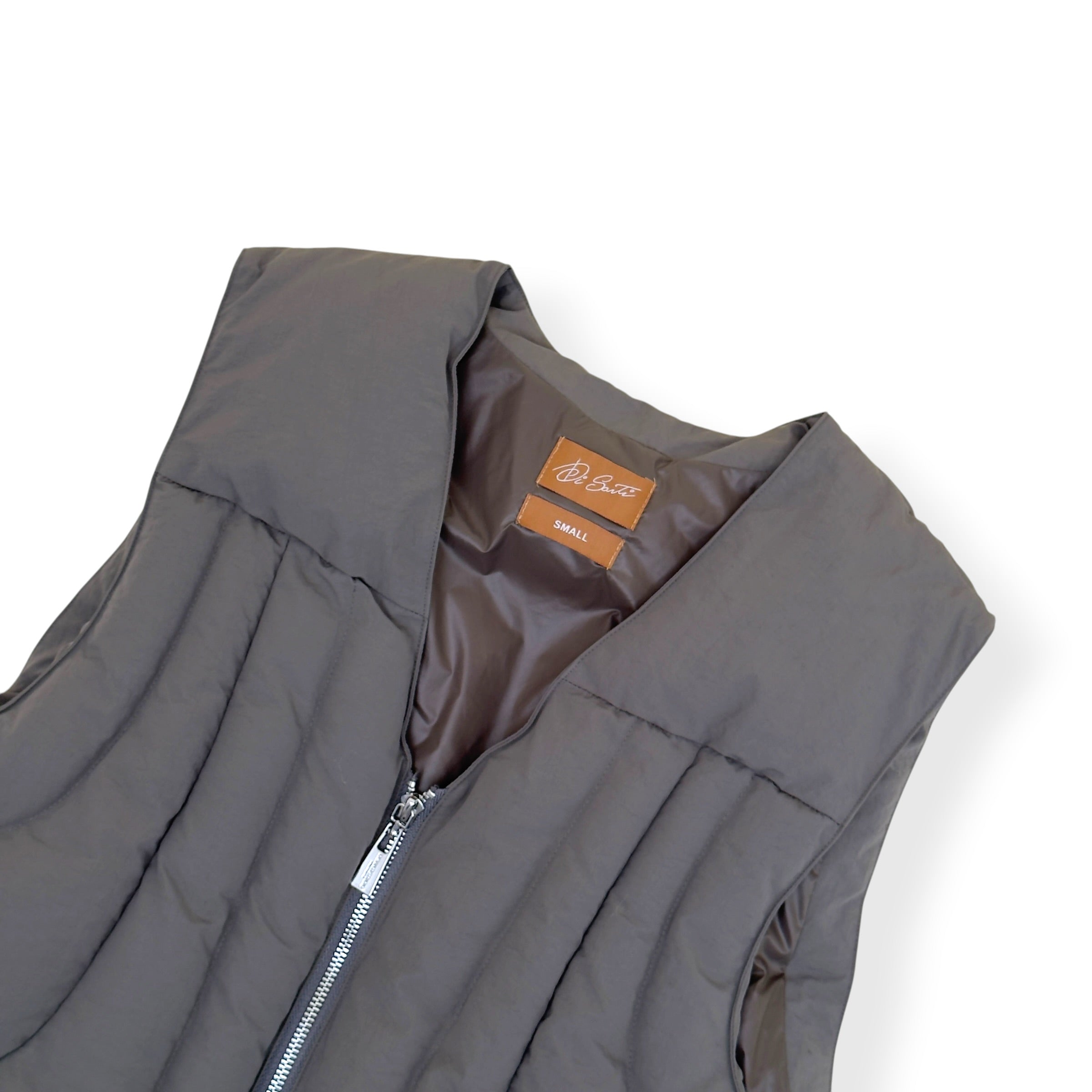 DI SANTI STUDIO PUFFER GILET GREY S