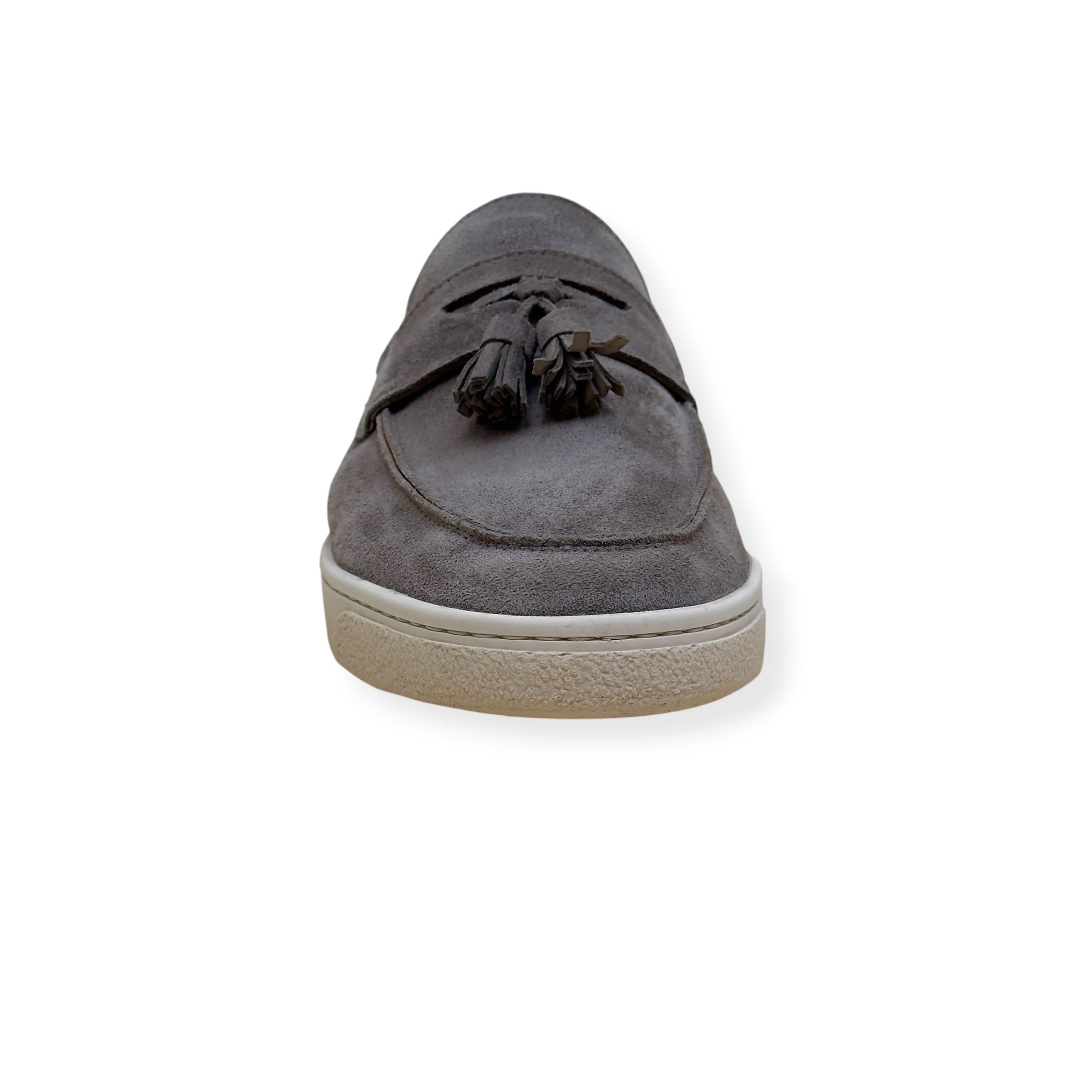 BRUNELLO CUCINELLI SUEDE TASSEL LOAFER SNEAKER TAUPE 45 / UK11