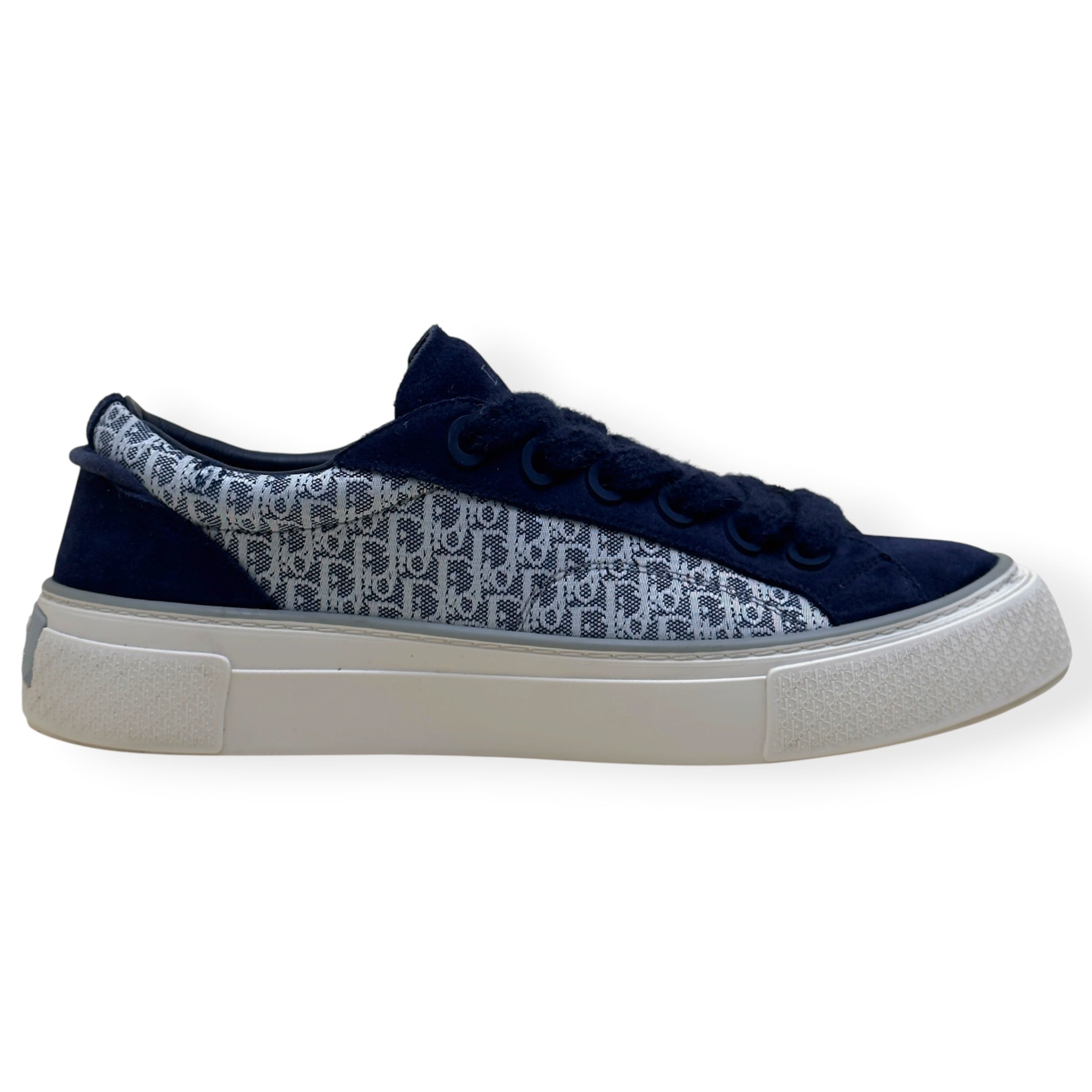 DIOR B33 LOW TOP OBLIQUE CANVAS SNEAKER BLUE 44 / UK10