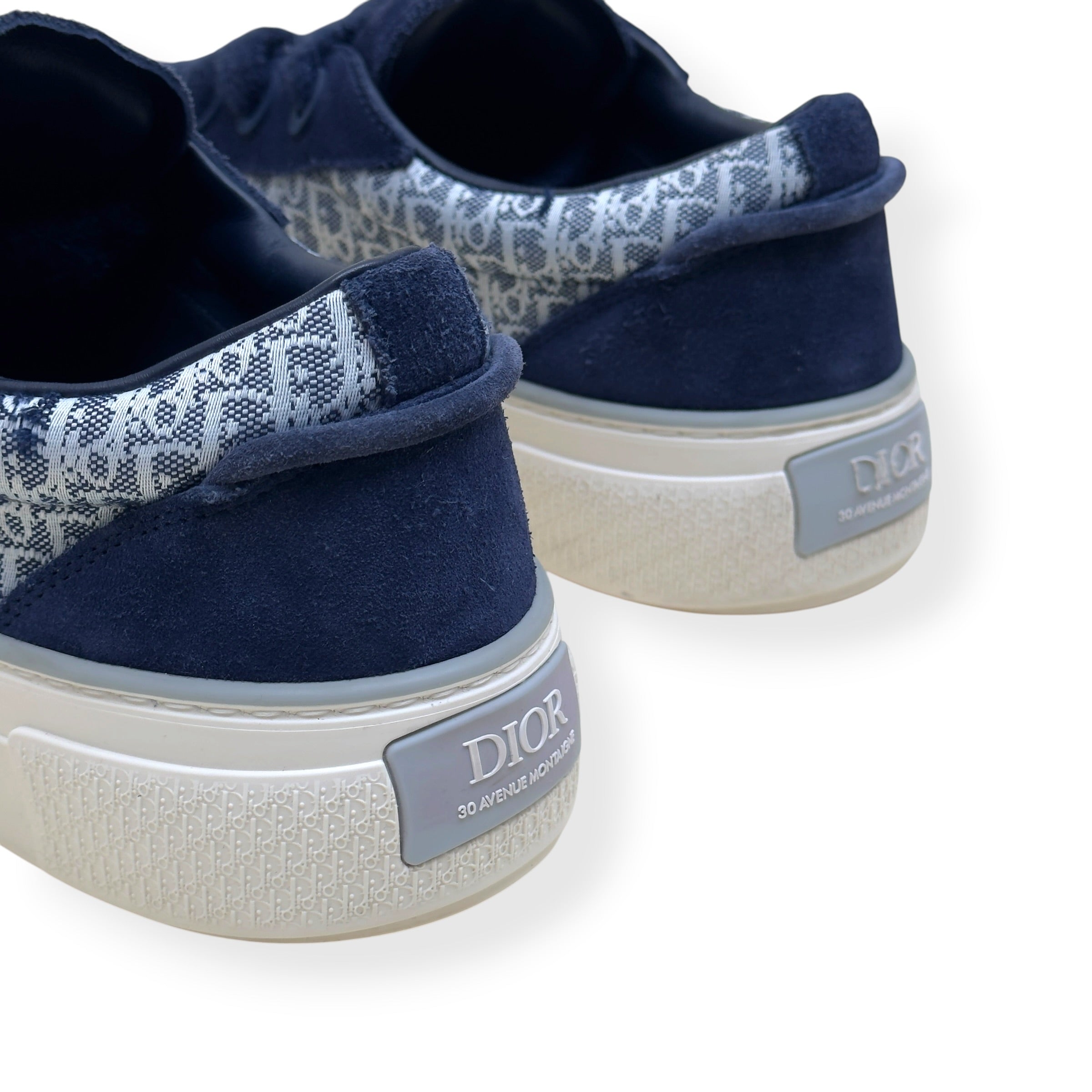 DIOR B33 LOW TOP OBLIQUE CANVAS SNEAKER BLUE 44 / UK10
