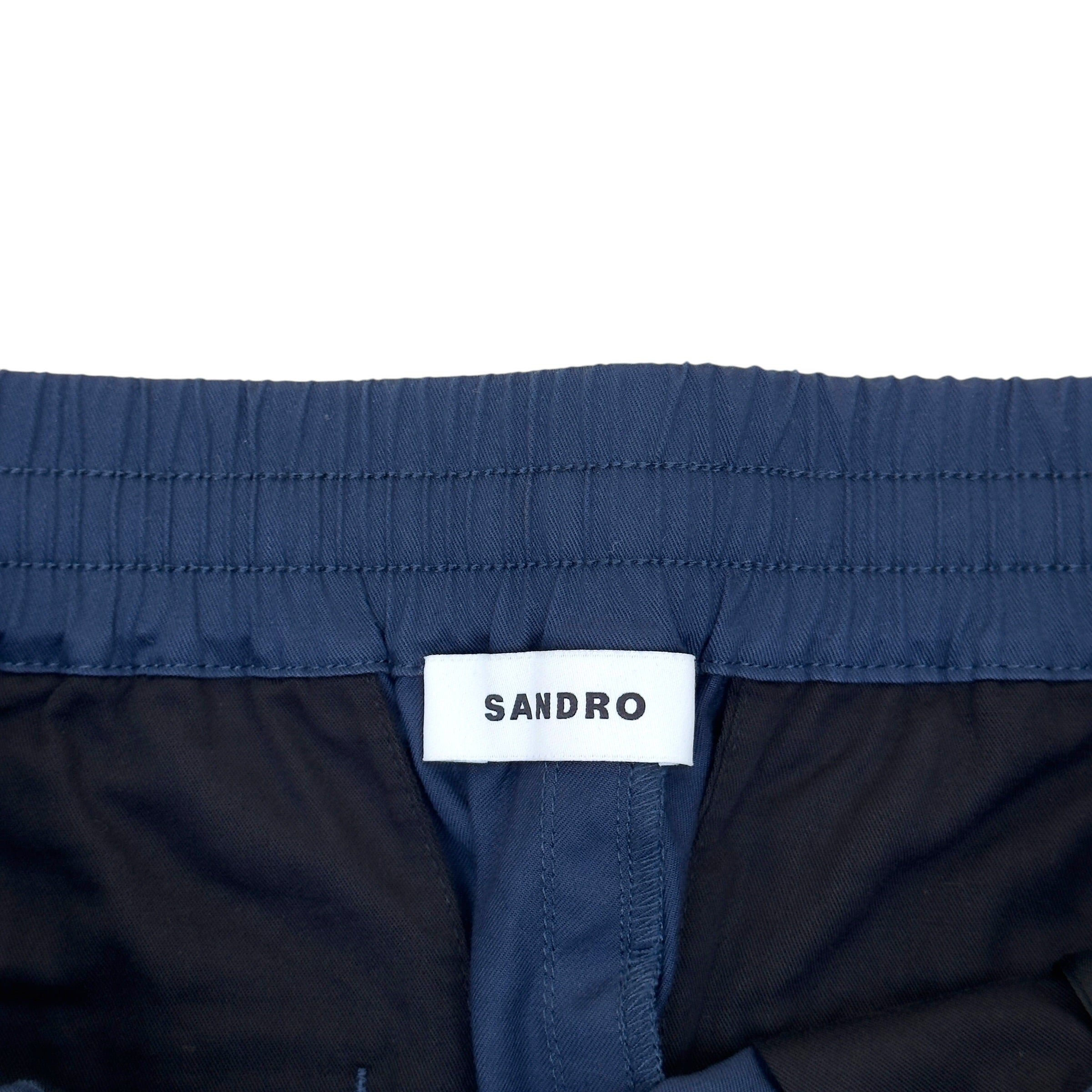 SANDRO PARIS COTTON SHORTS NAVY 46 / L