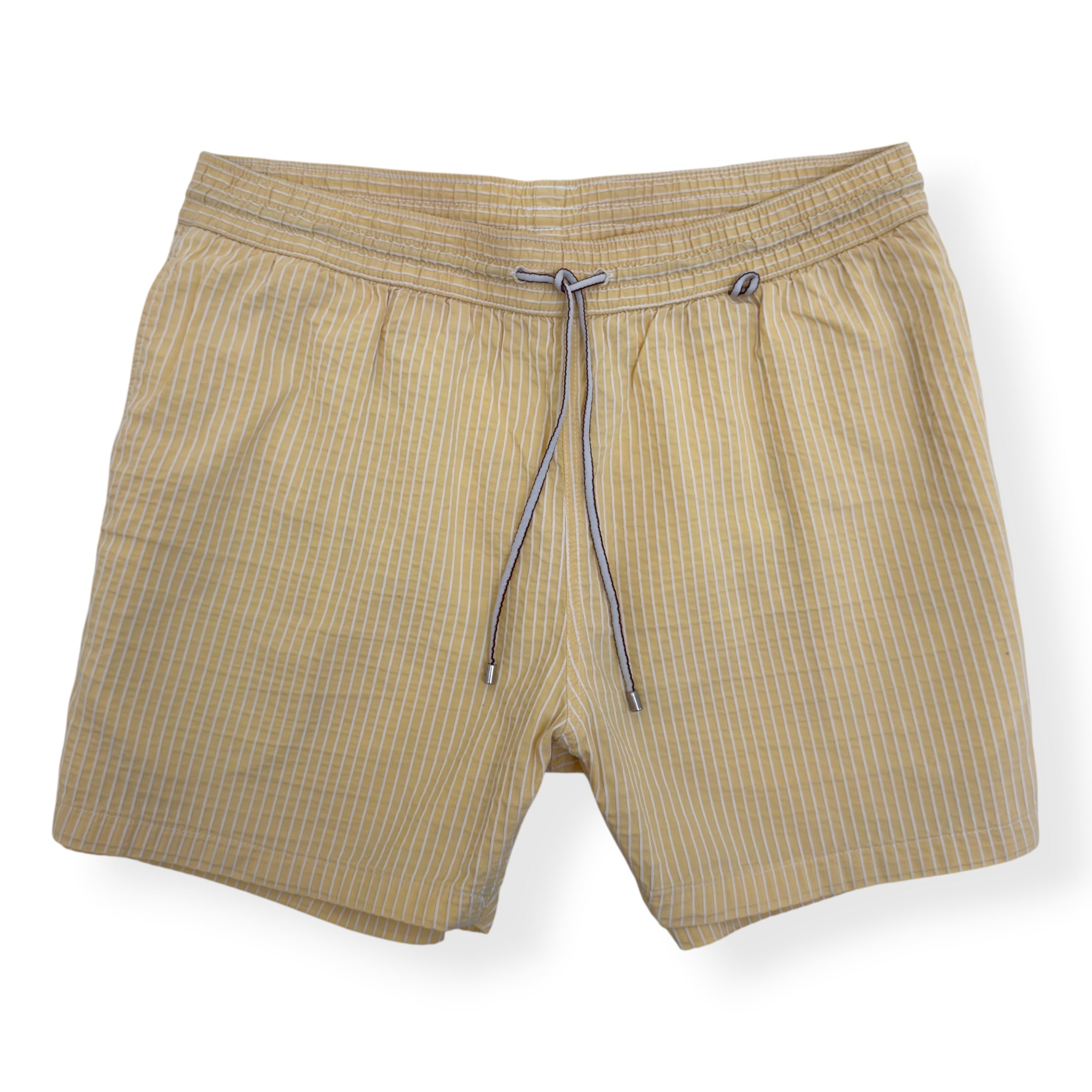 LORO PIANA STRIPED SWIM SHORTS YELLOW M