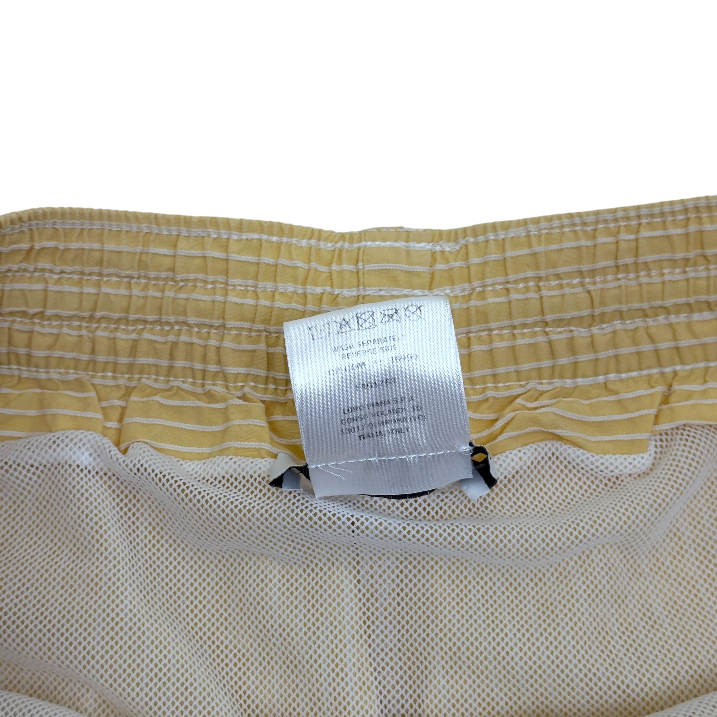 LORO PIANA STRIPED SWIM SHORTS YELLOW M