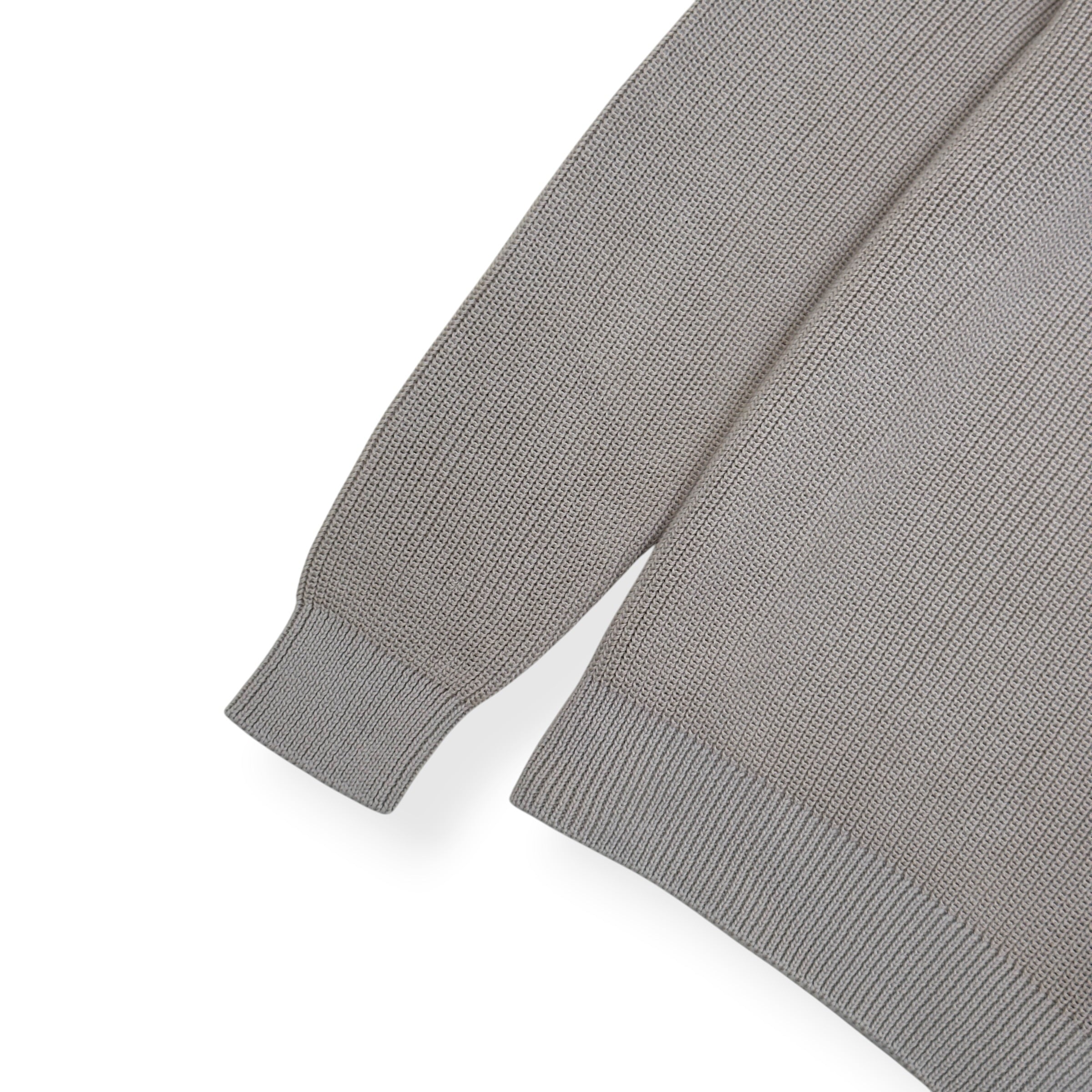 THOM SWEENEY SKIPPER KNIT POLO SWEATER CREAM M