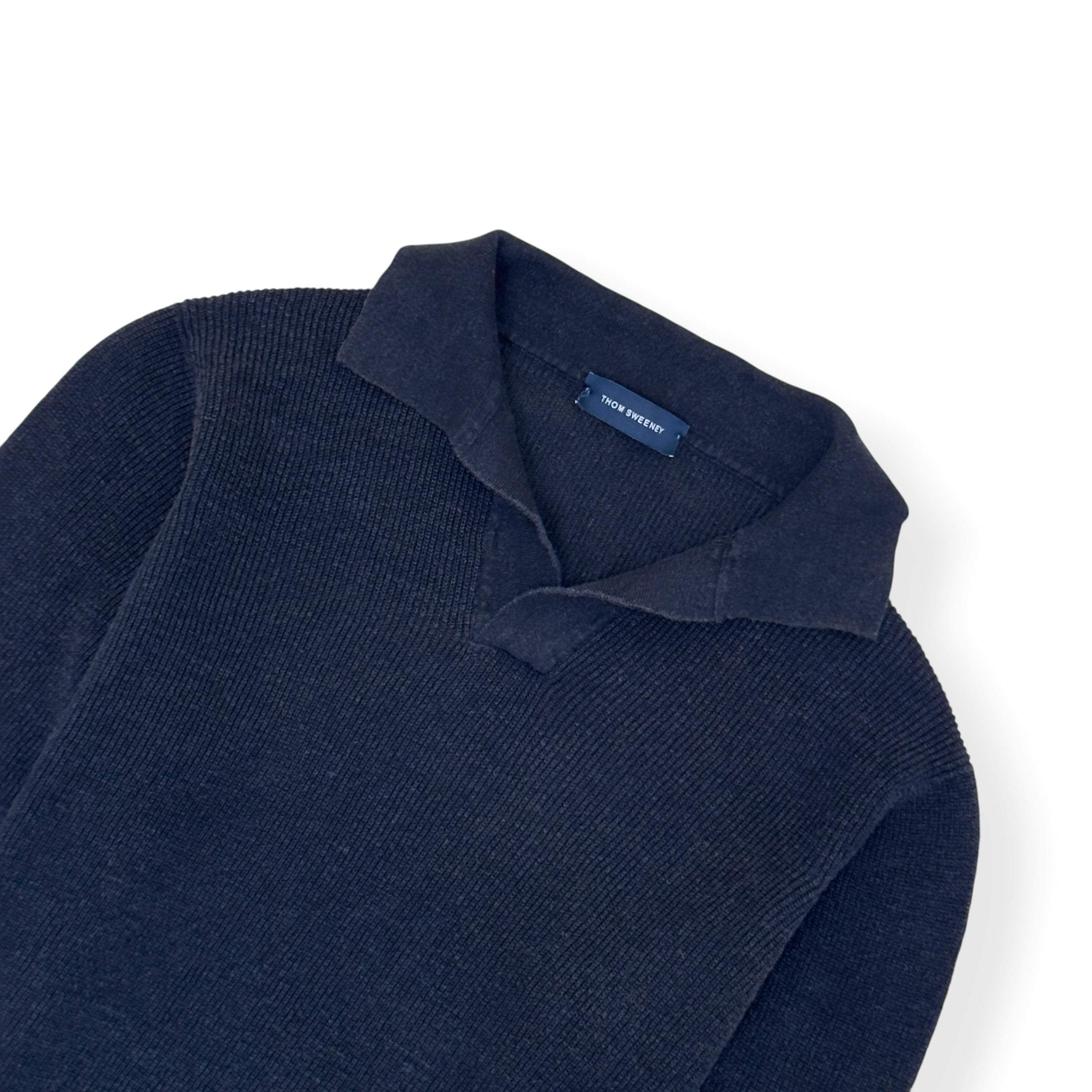 THOM SWEENEY SKIPPER POLO CHARCOAL L