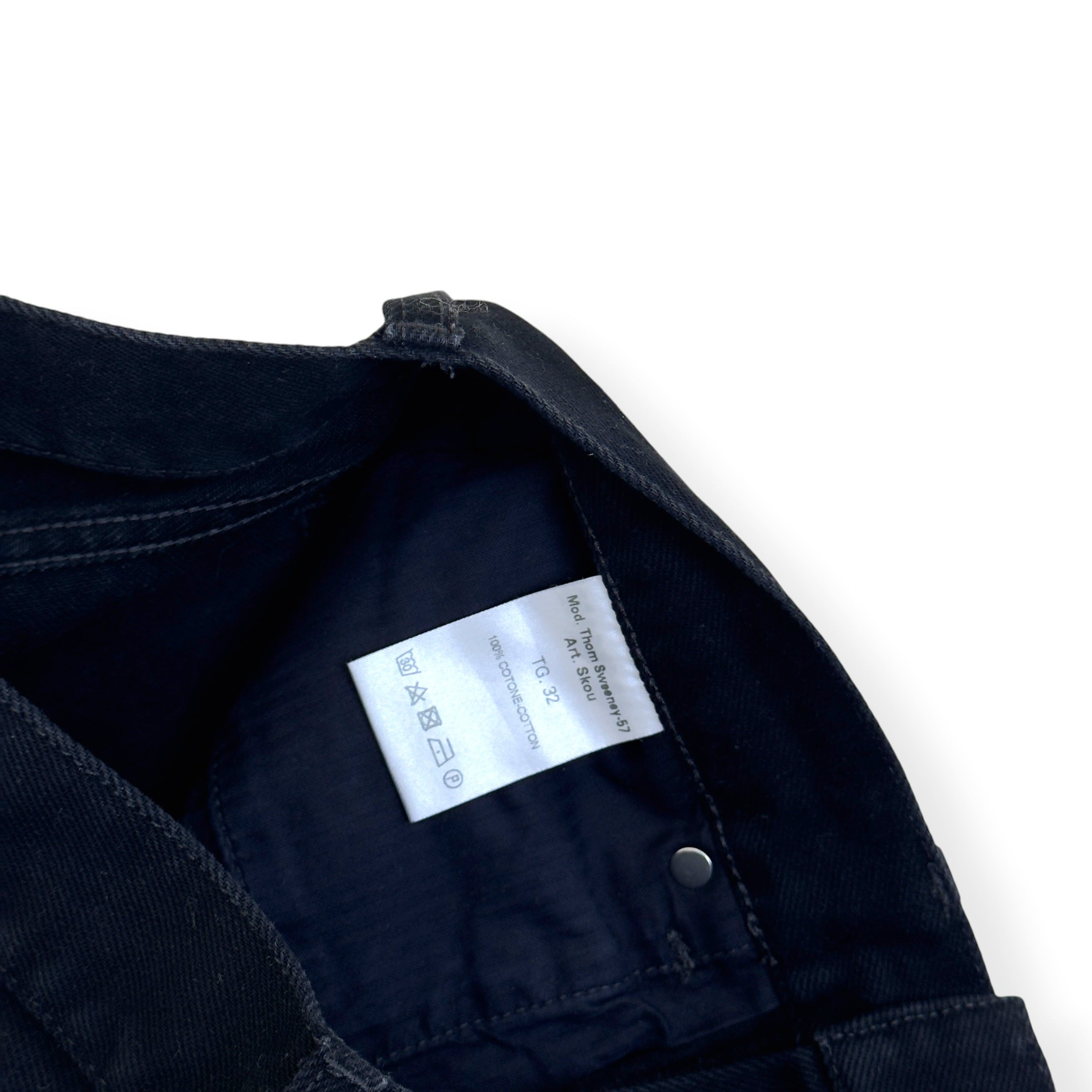 THOM SWEENEY DENIM EASY FIT JEANS BLACK 32 / M