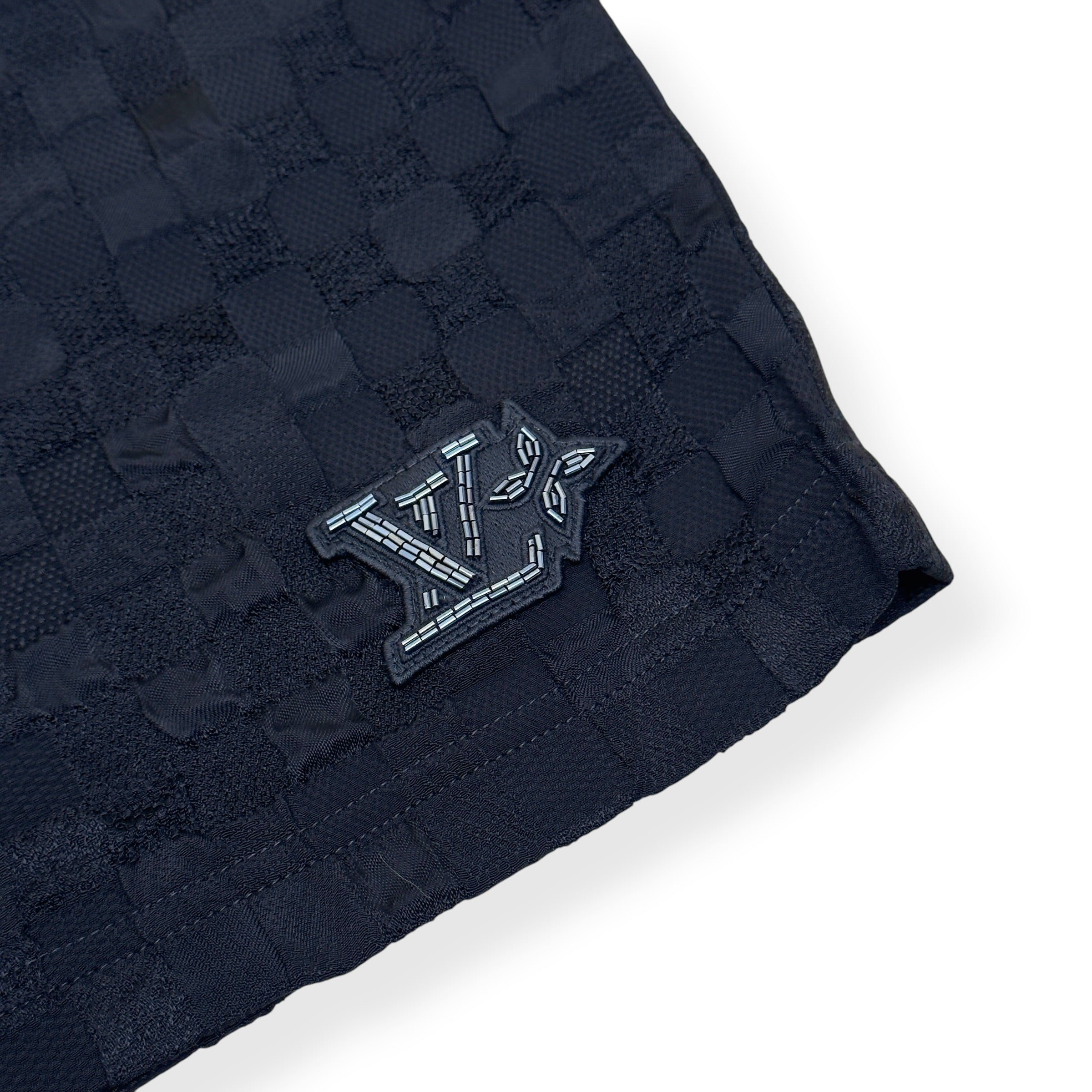 LOUIS VUITTON DAMOFLAGE SILK SHORTS BLACK 52 / XL