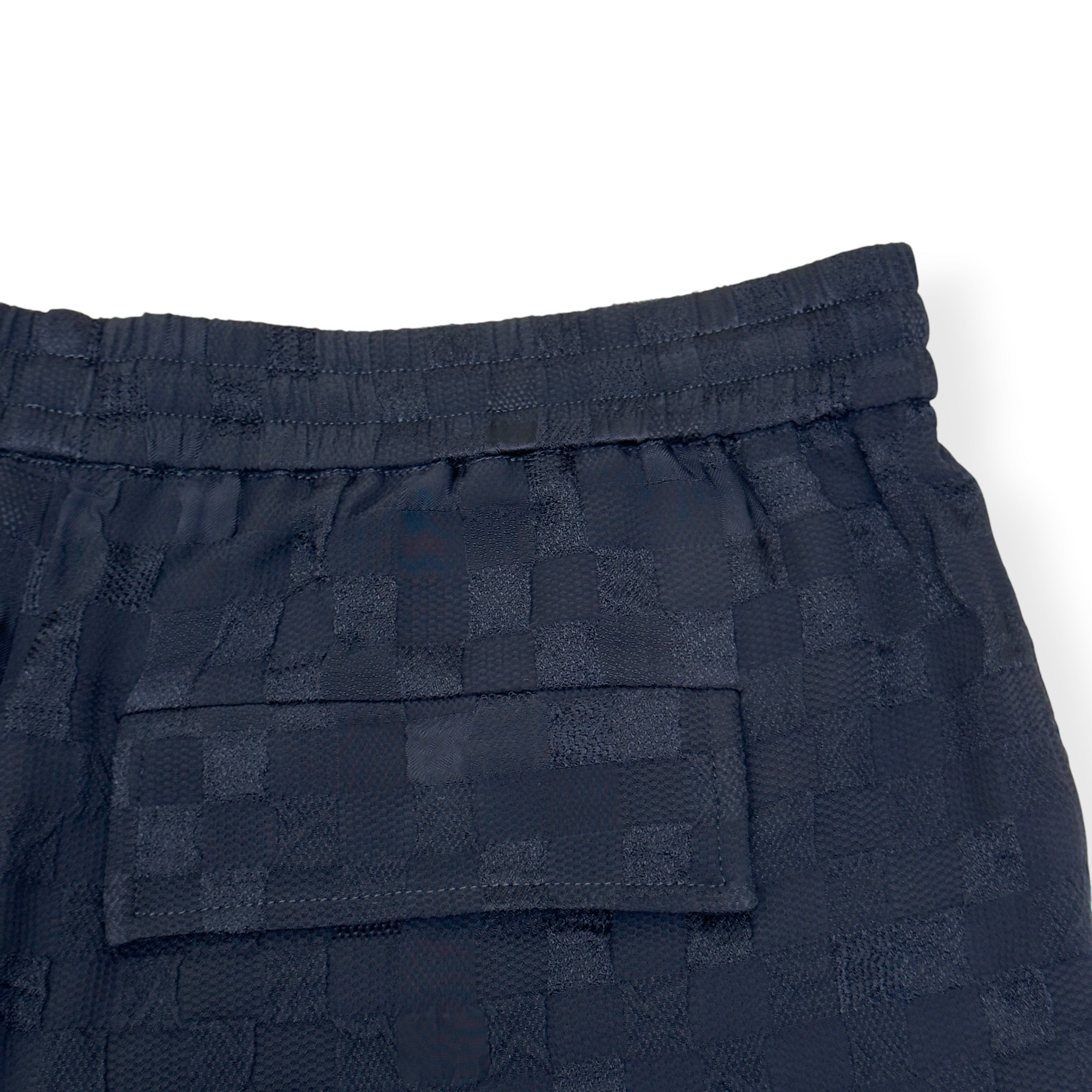 LOUIS VUITTON DAMOFLAGE SILK SHORTS BLACK 52 / XL