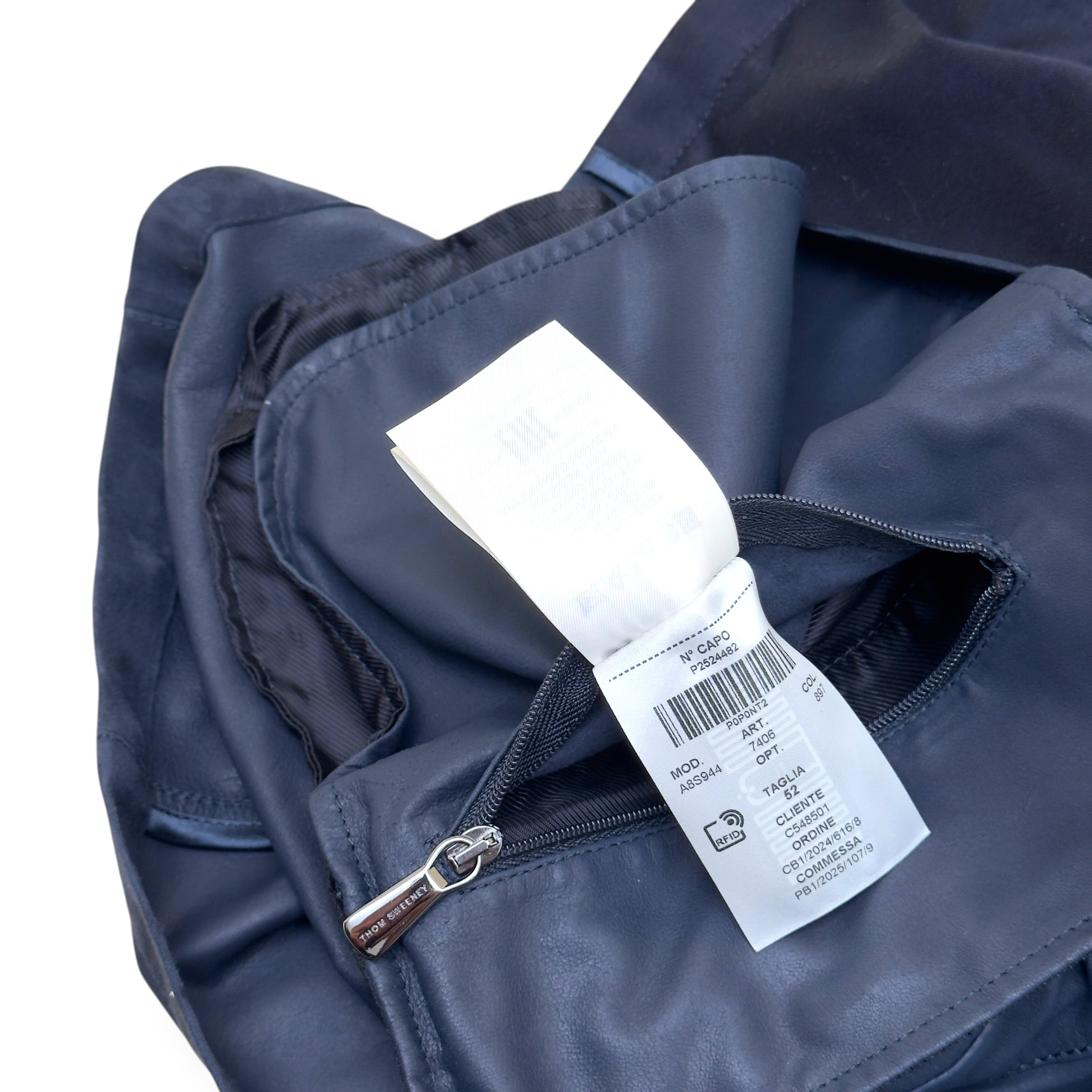 THOM SWEENEY SS25 SUEDE FIELD JACKET NAVY 52 / L