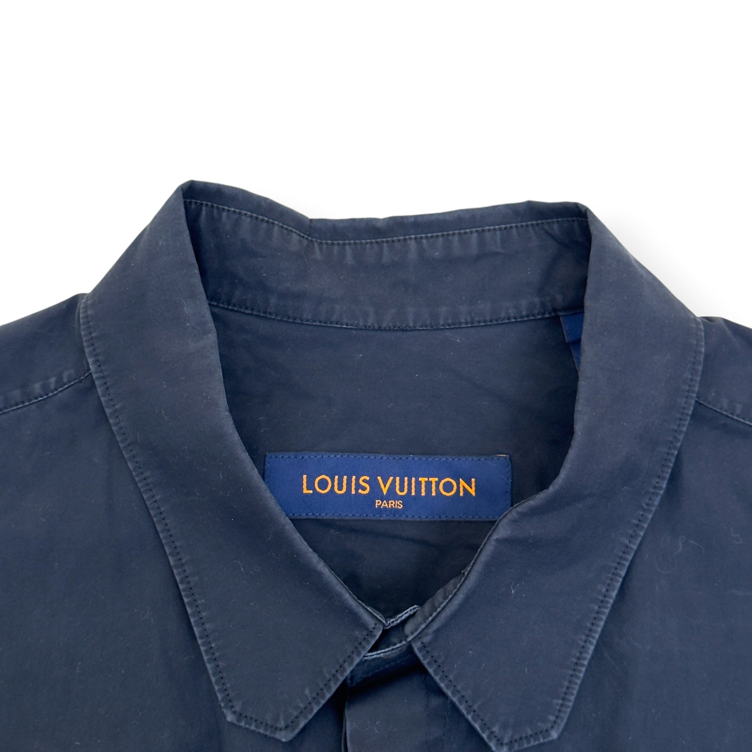 LOUIS VUITTON MULTI-POCKET COTTON WORK SHIRT BLACK L
