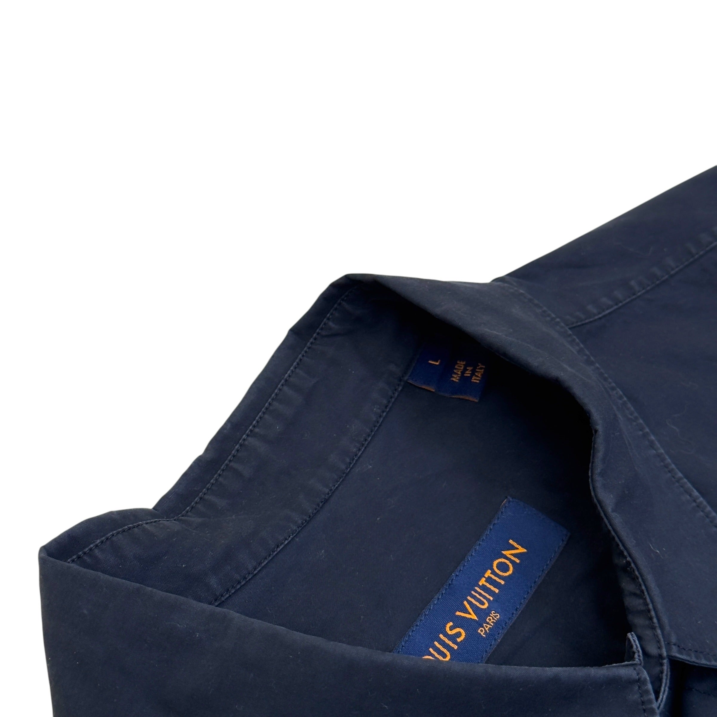 LOUIS VUITTON MULTI-POCKET COTTON WORK SHIRT BLACK L