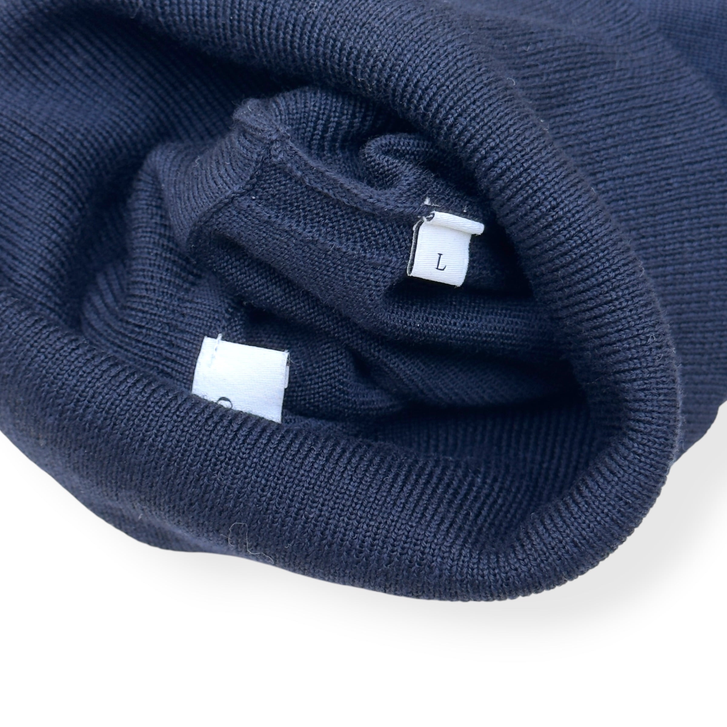 SANDRO PARIS WOOL ROLL NECK SWEATER NAVY L