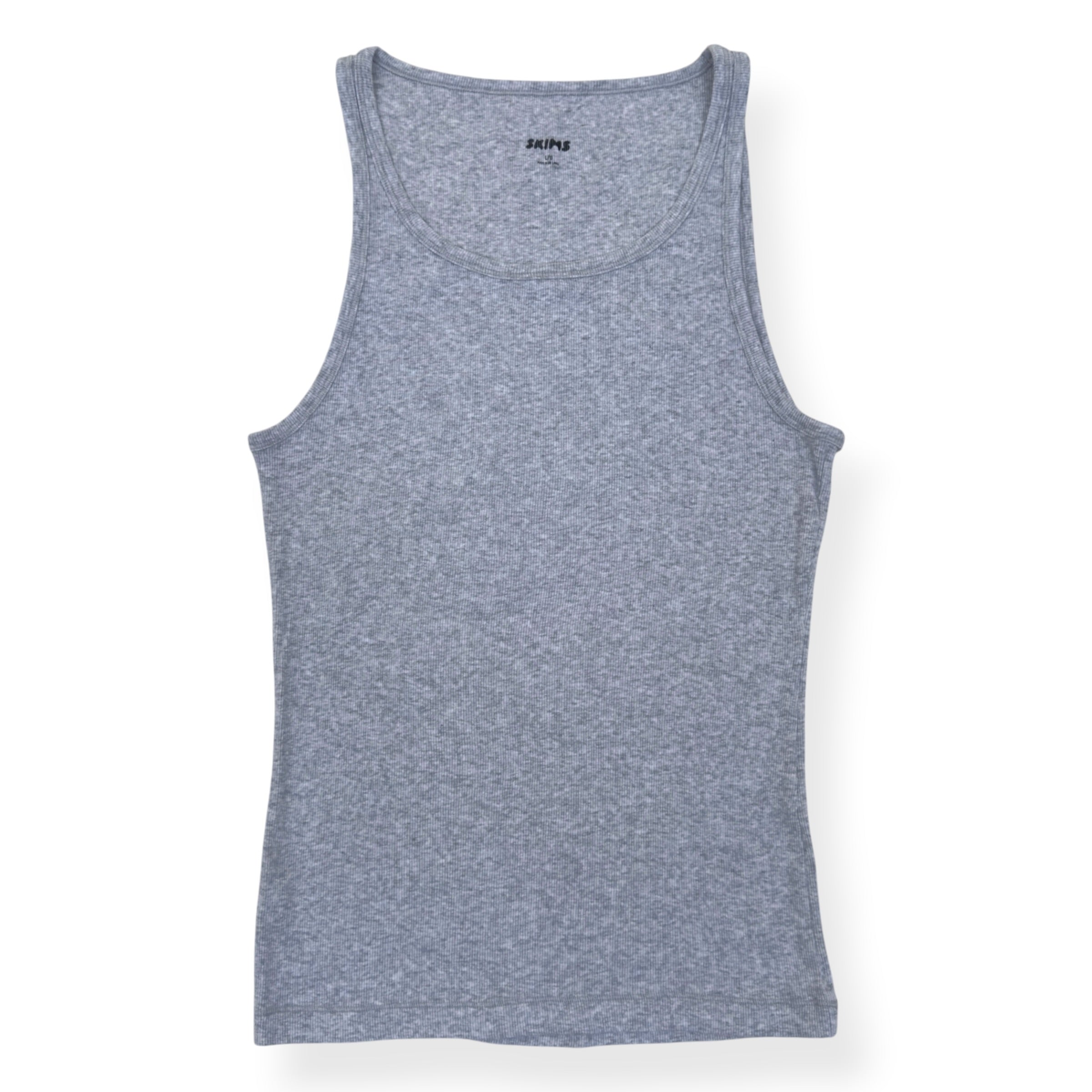 SKIMS RIBBED TANK TOP GREY L