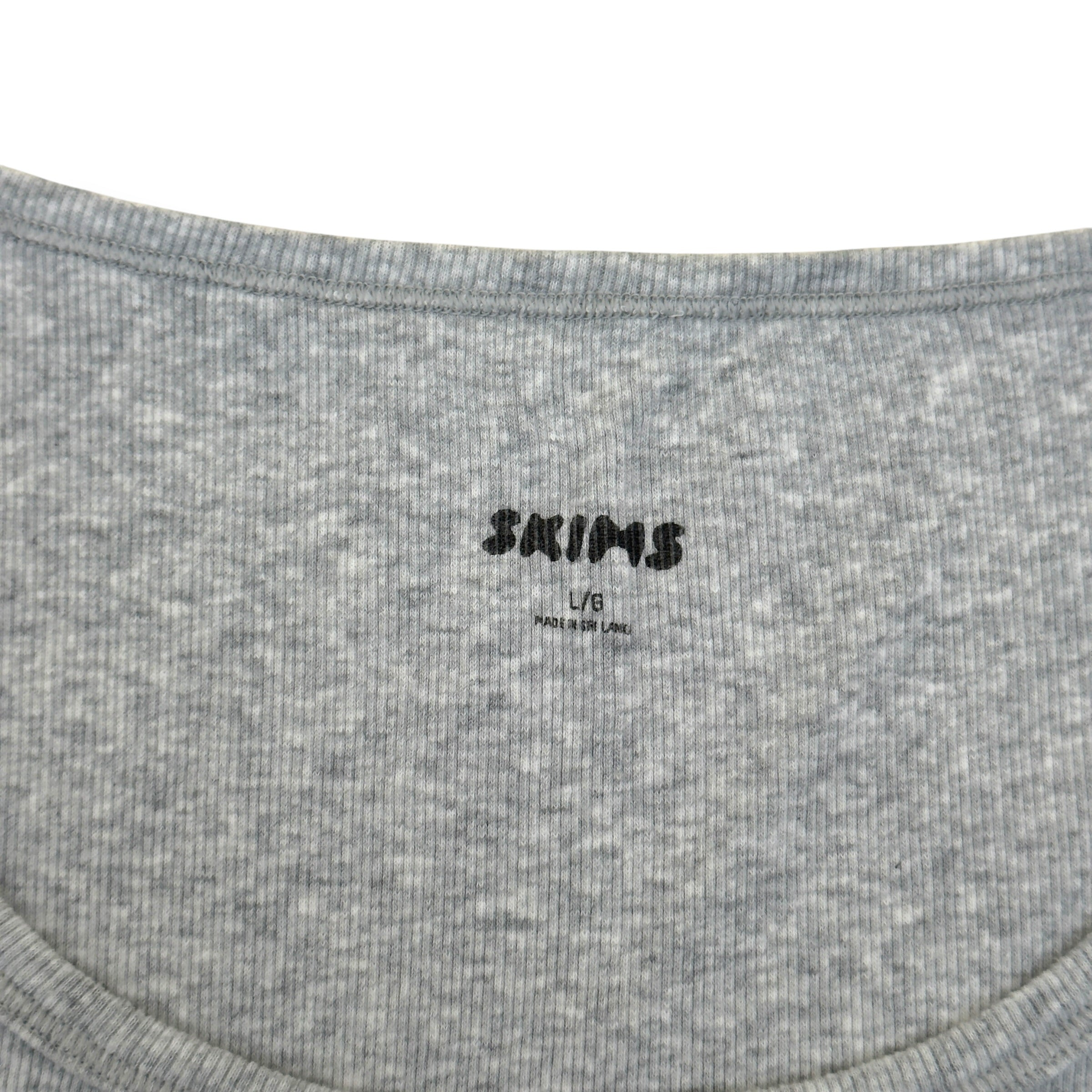 SKIMS RIBBED TANK TOP GREY L