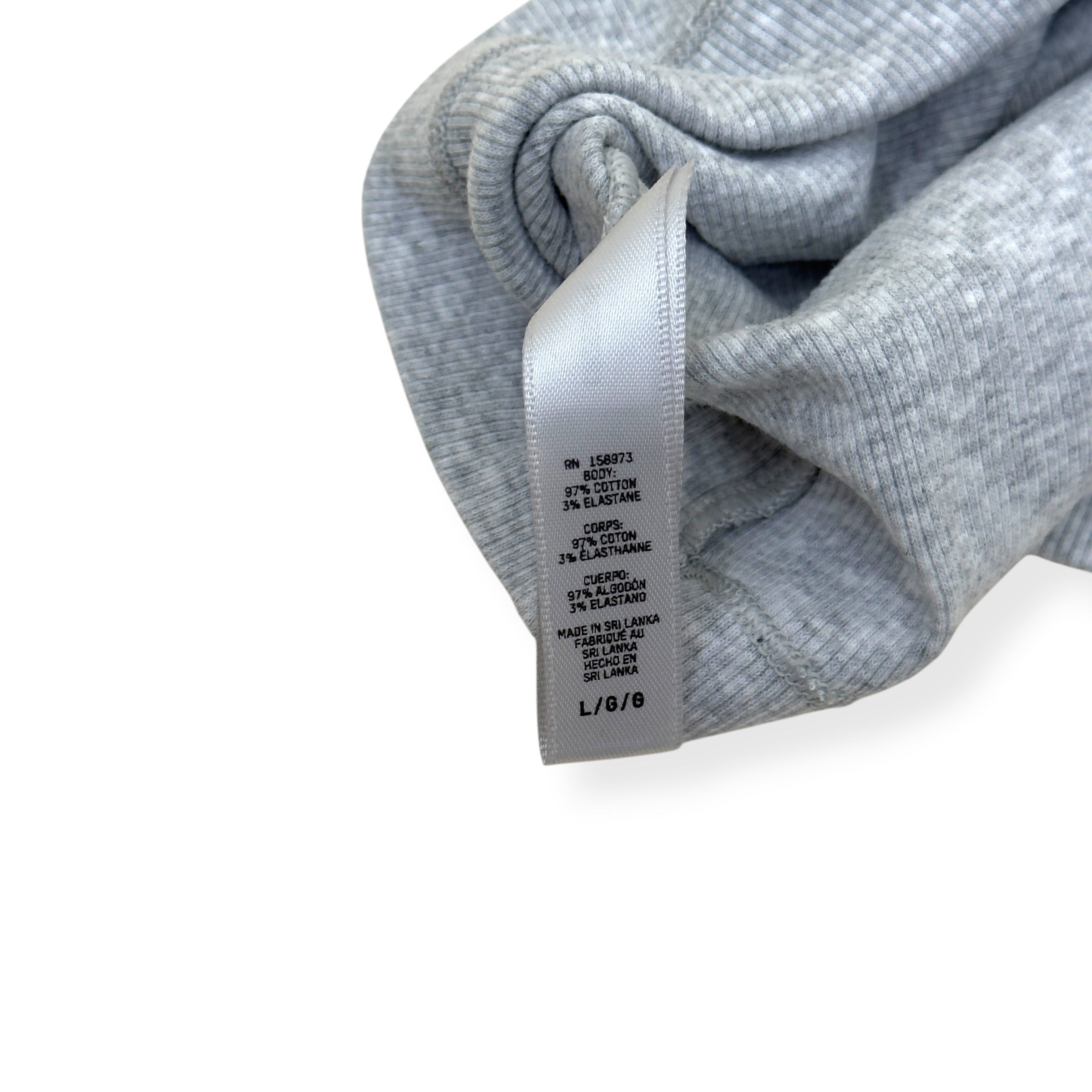 SKIMS RIBBED TANK TOP GREY L