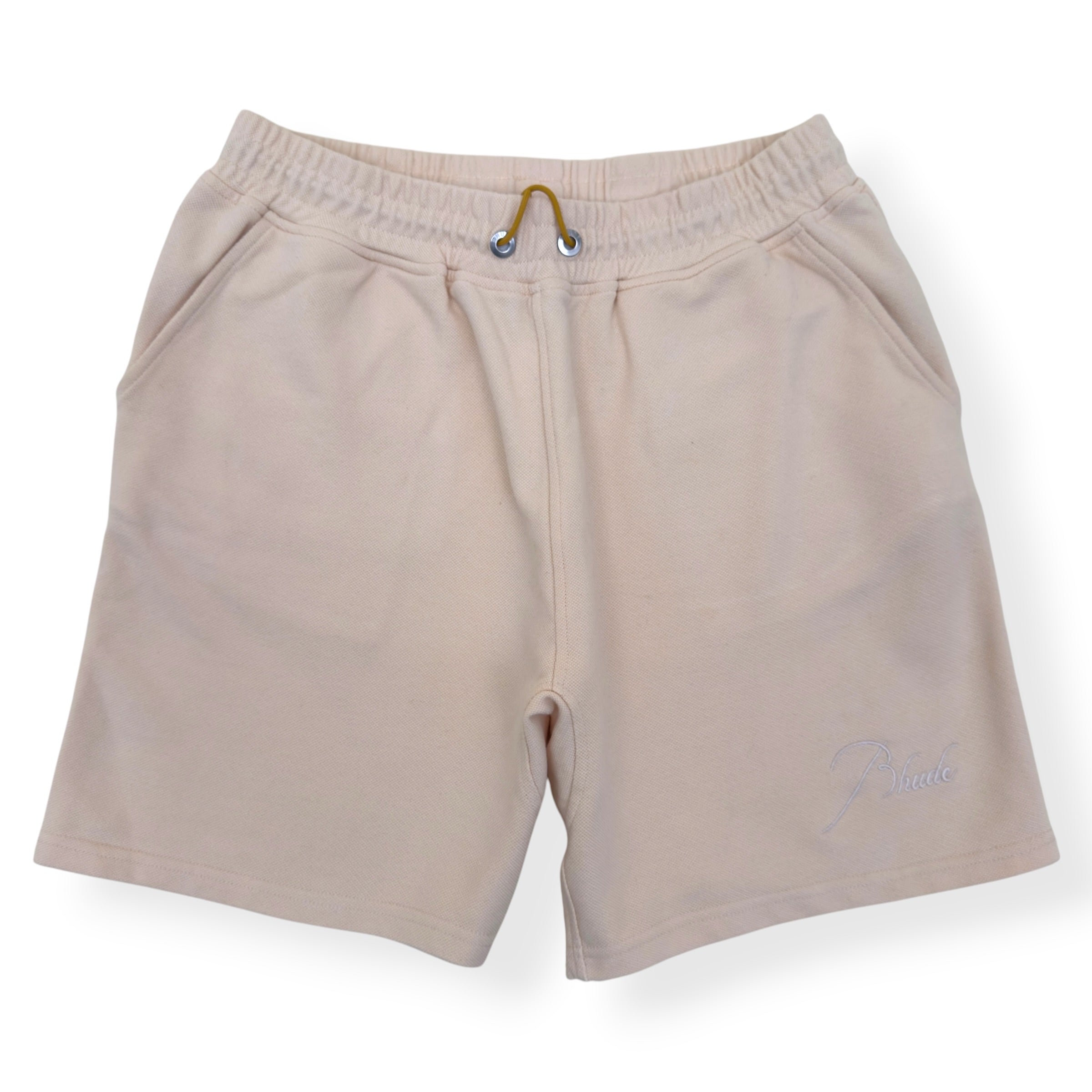 RHUDE EMRODERED LOGO SHORTS SAND XL