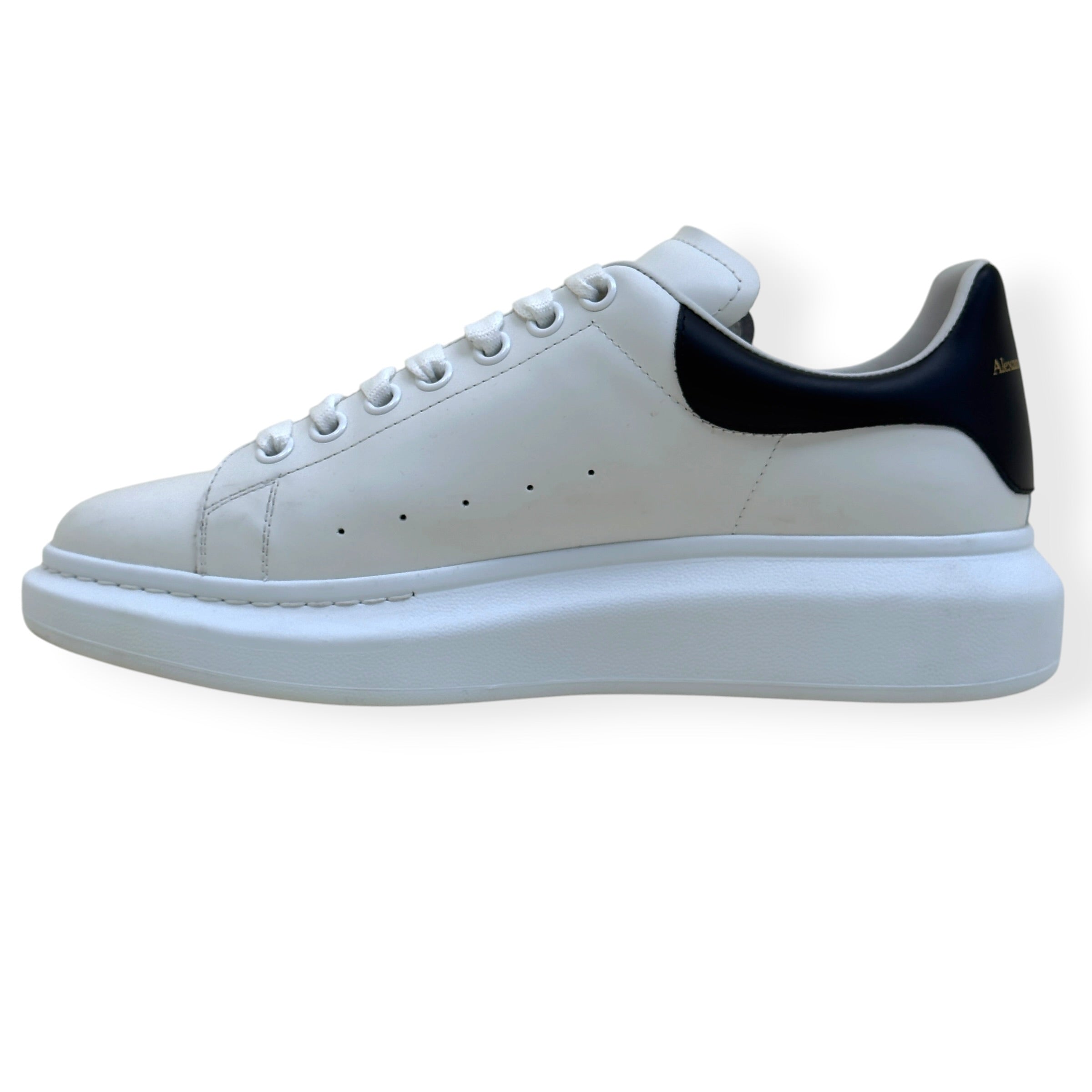ALEXANDER MCQUEEN OVERSIZED LEATHER SNEAKER WHITE / BLACK 43.5 / UK9.5