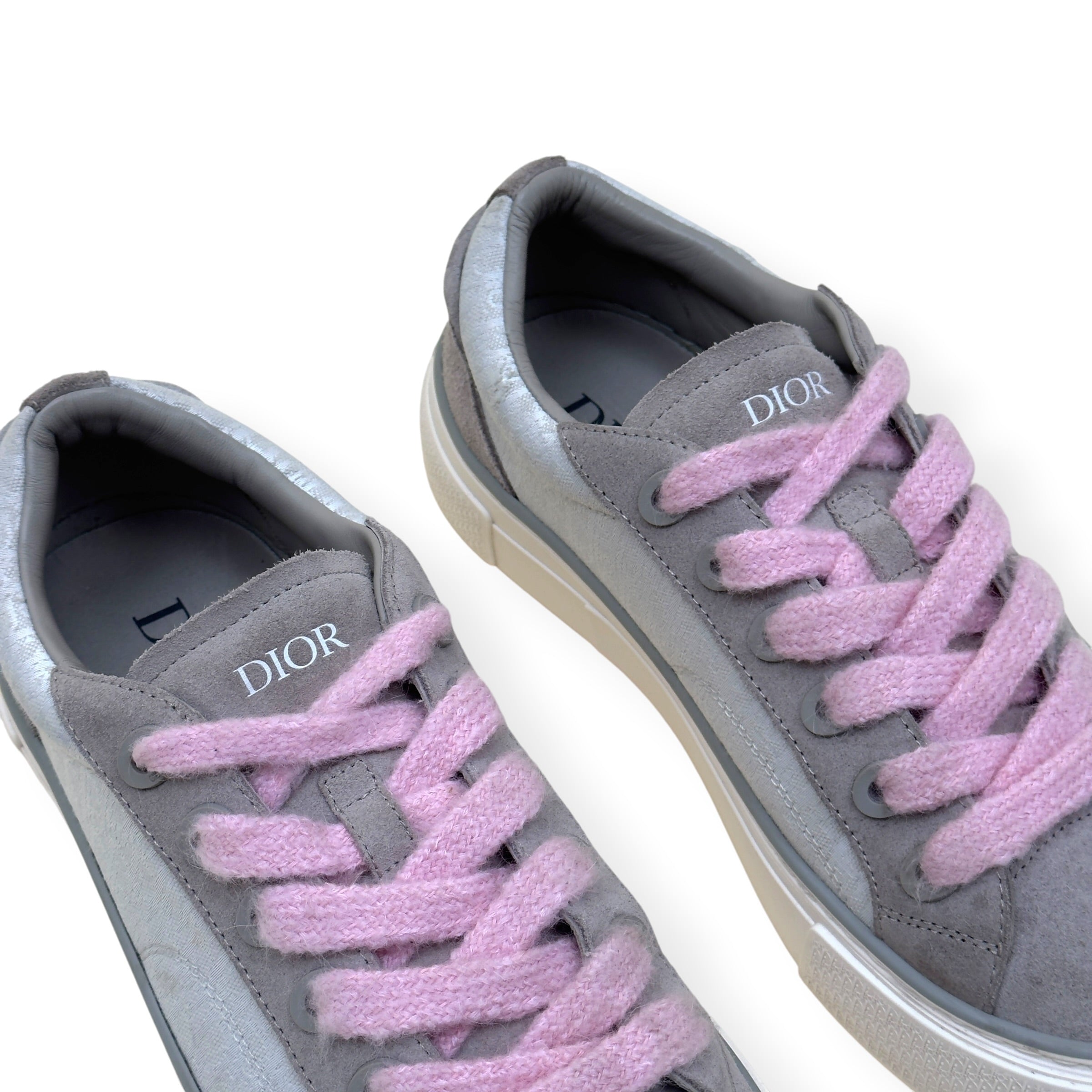 DIOR B33 OBLIQUE SNEAKER GREY / PINK 44 / UK10