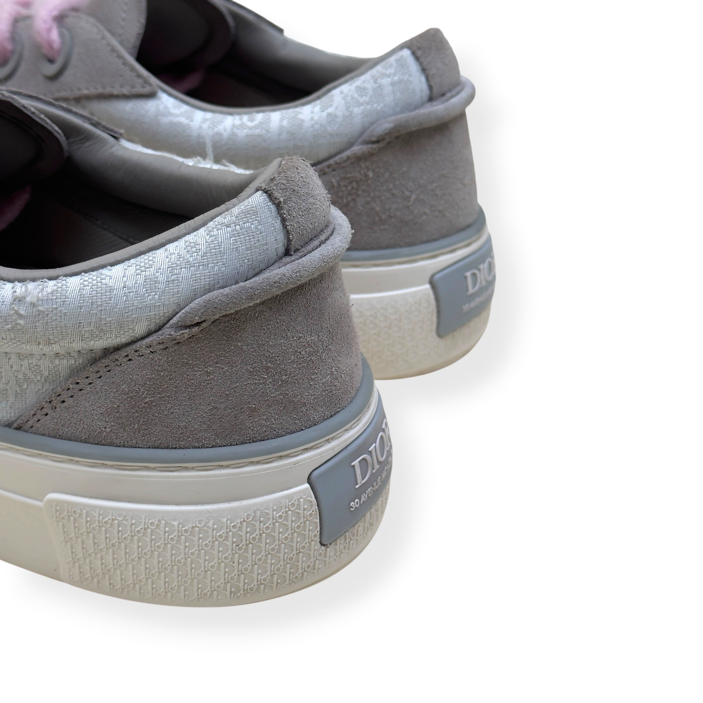 DIOR B33 OBLIQUE SNEAKER GREY / PINK 44 / UK10