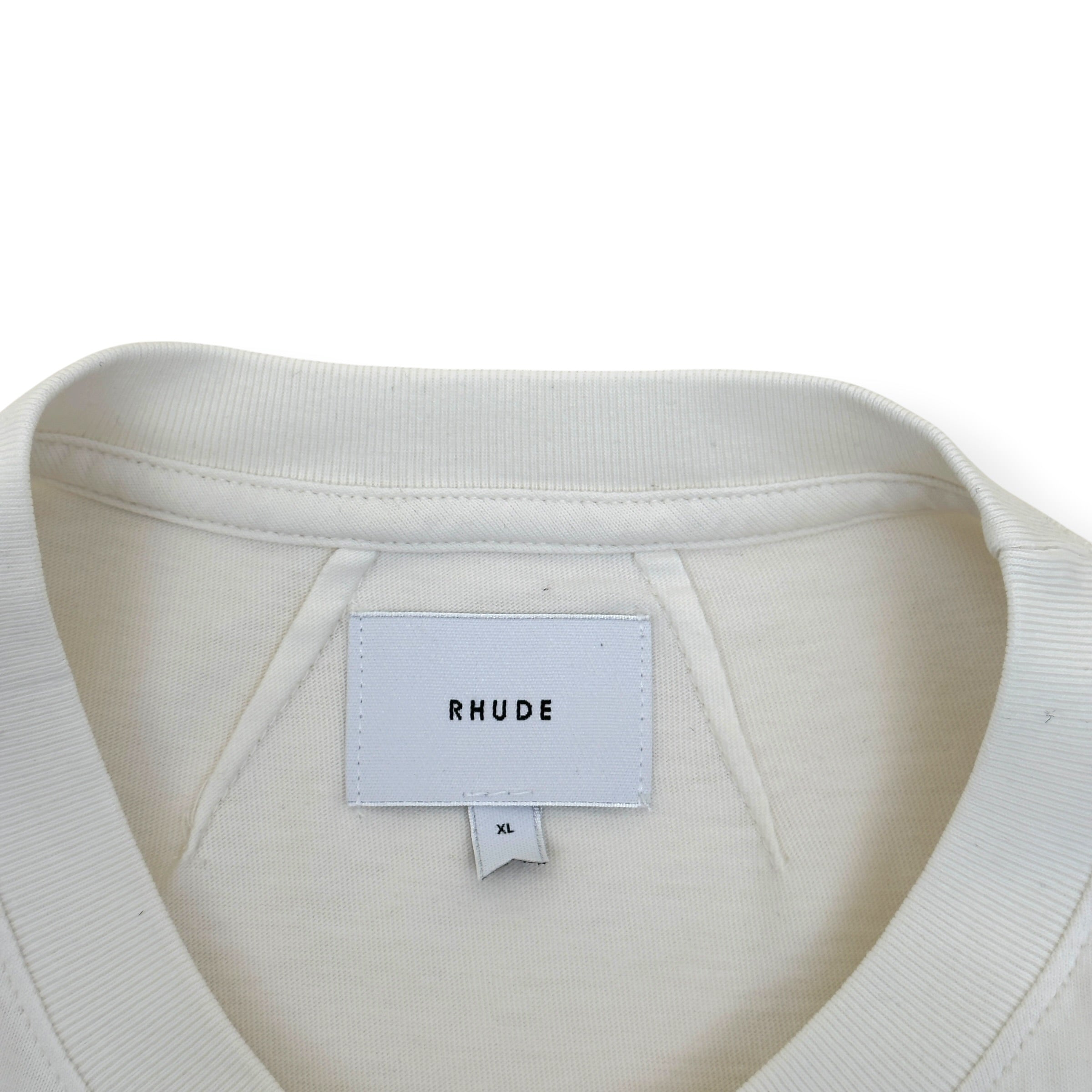 RHUDE GRAND CRU T-SHIRT VINTAGE WHITE XL