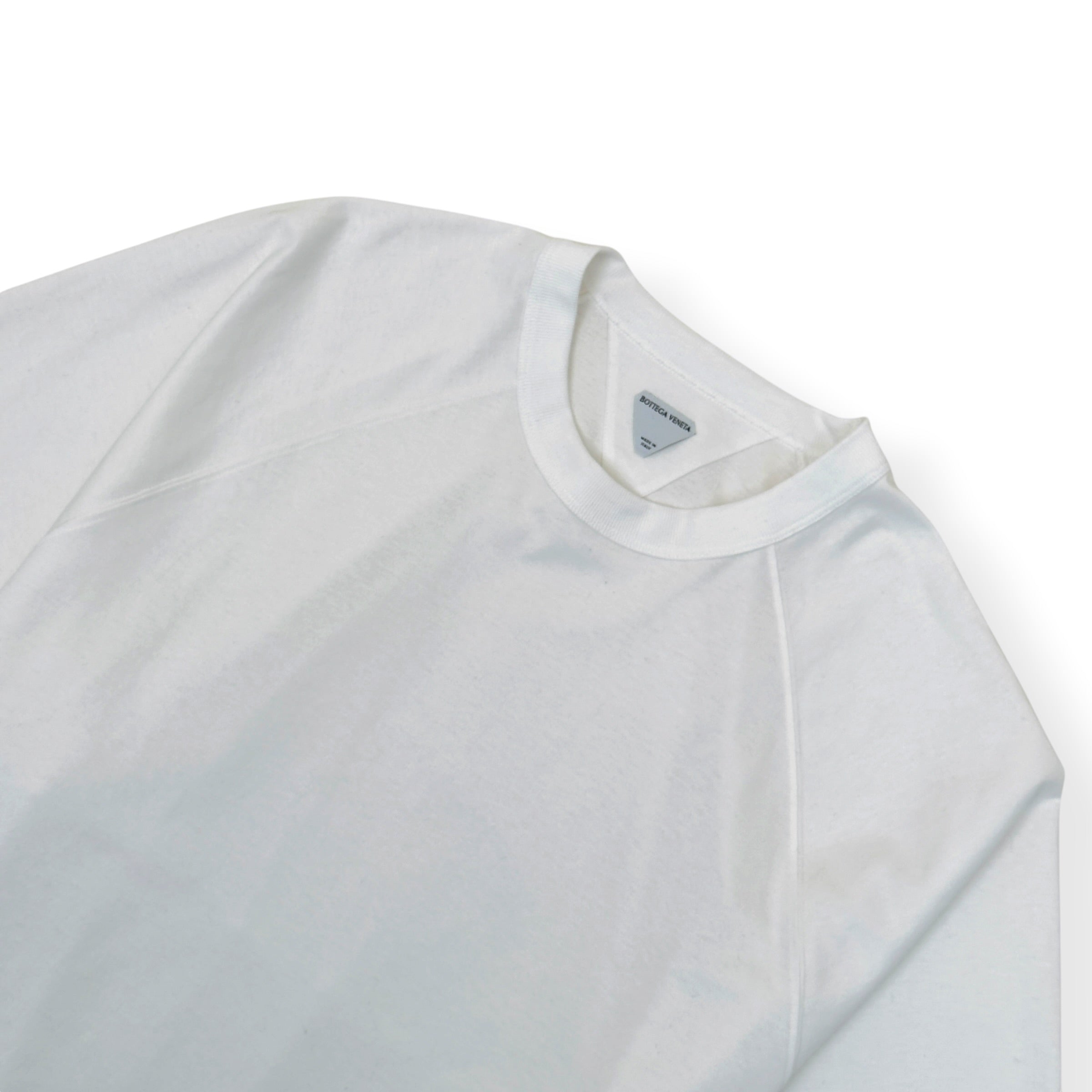 BOTTEGA VENETA EMBROIDERED COTTON JERSEY T-SHIRT WHITE L