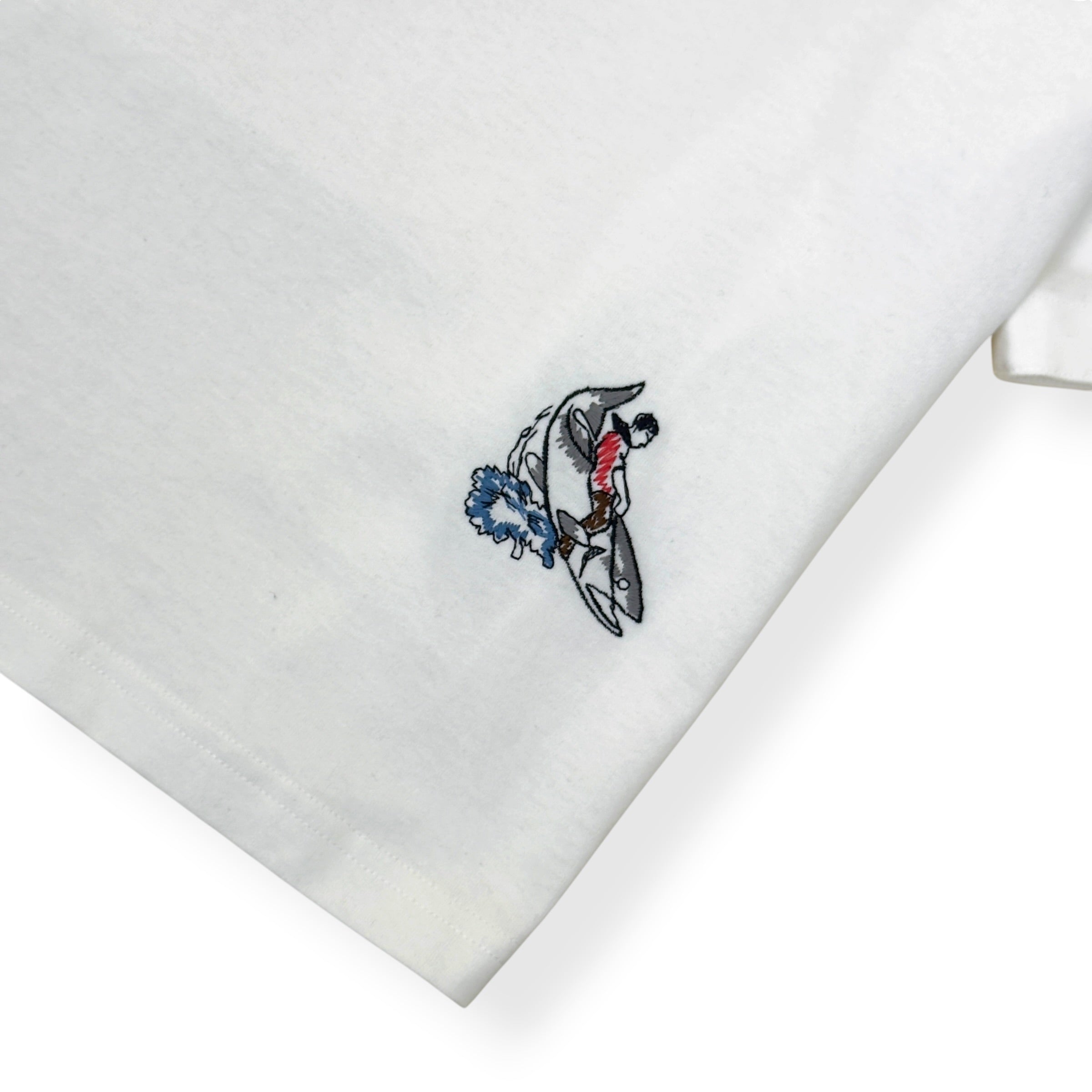 BOTTEGA VENETA EMBROIDERED COTTON JERSEY T-SHIRT WHITE L